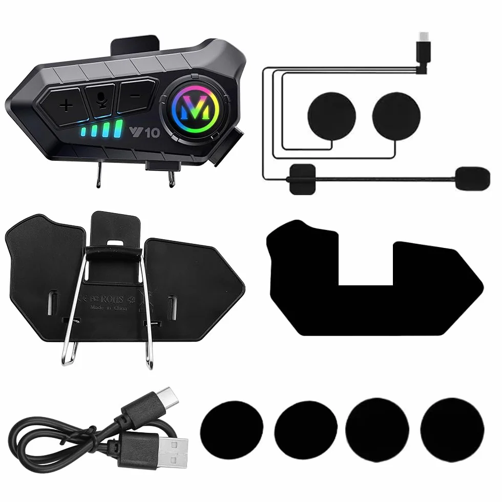 motocyklowy interkom kask zestaw słuchawkowy Bluetooth asystent głosowy obsługa podwójnej redukcji szumów połączenia w wysokiej rozdzielczości słuchanie muzyki i nawigacja