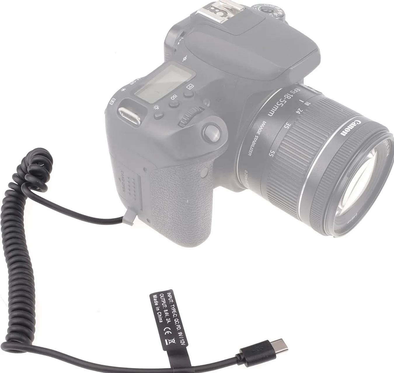 Hersmay DR-E18 atrapa baterii USB-C do Canon EOS R8 R10 RP 77D 200D 250D 750D 800D 850D Rebel T6i T7i T8i SL2
