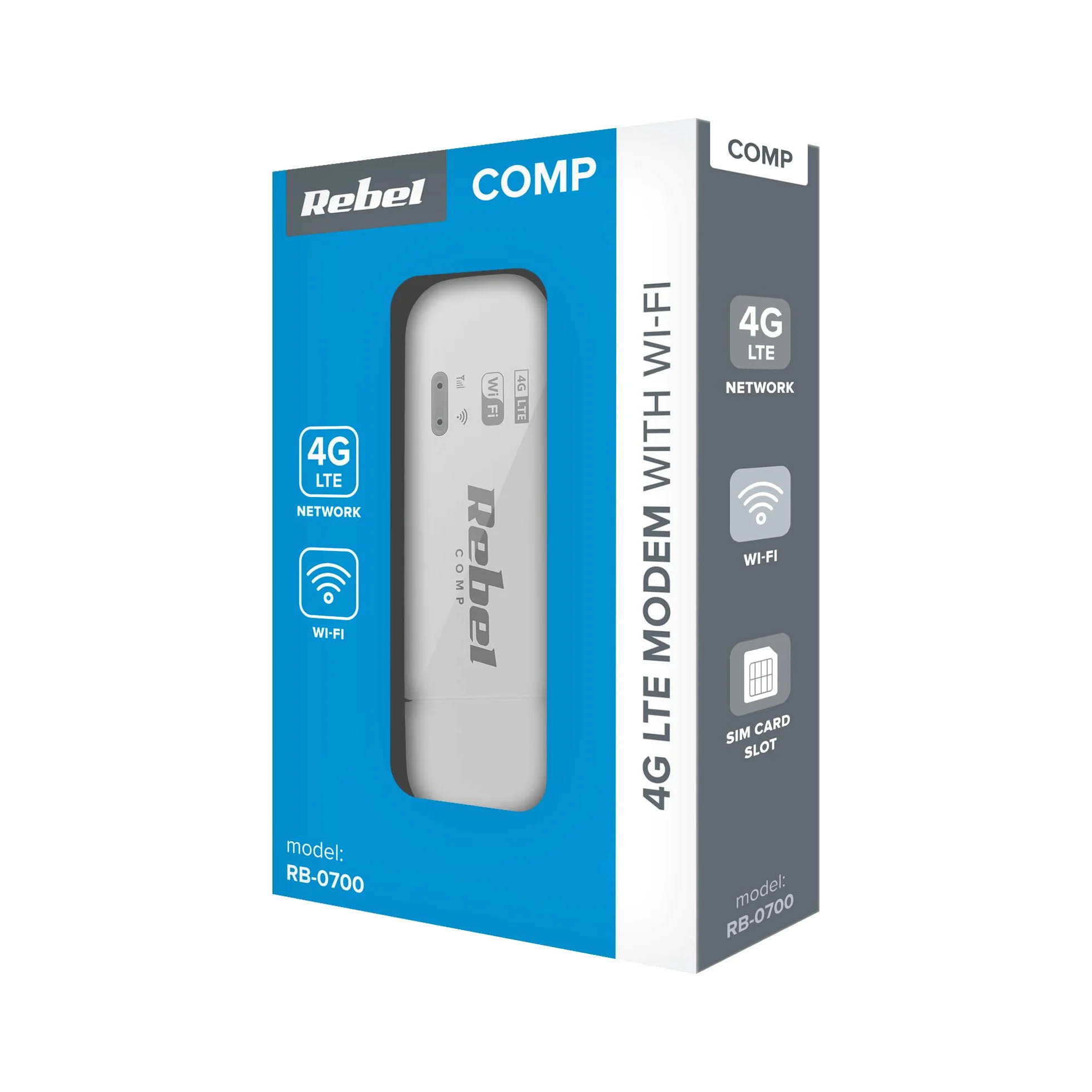Rebel Electro Modem LTE 4G USB WiFi Router RB-0700