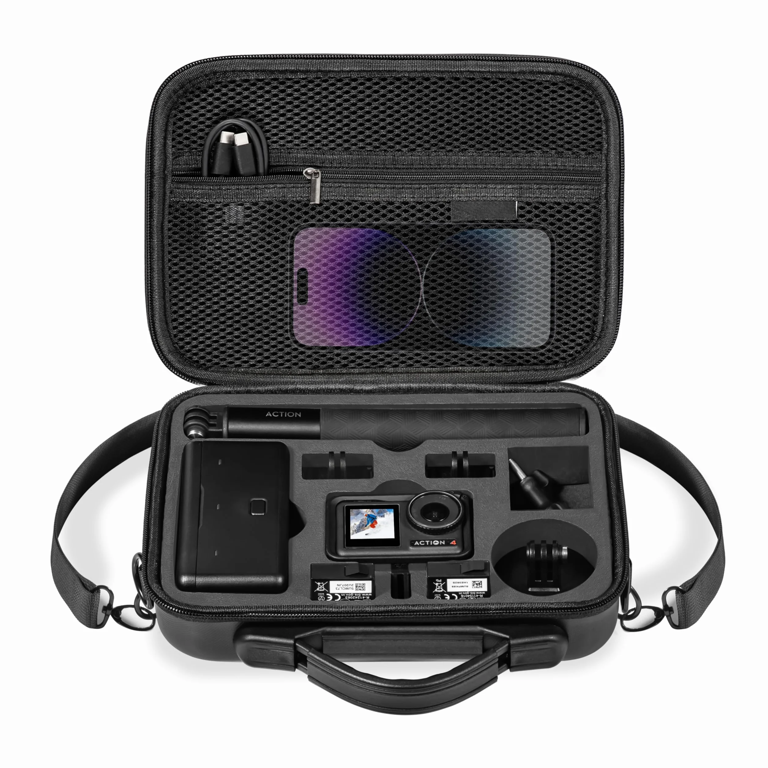 Tomat Action 5 Pro torba do przenoszenia na ramię dla DJI Osmo Action 5 Pro/Action 4, Czarna