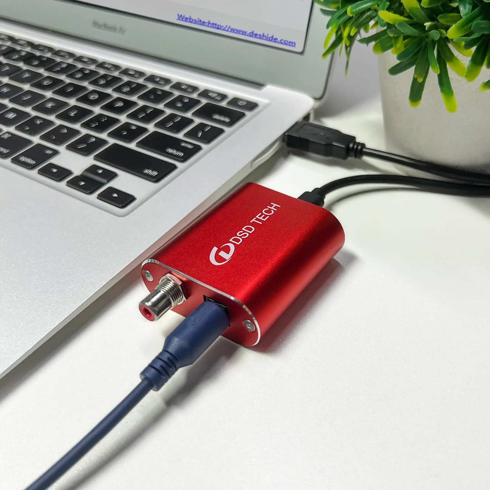 DSD TECH SH-AU02A Koncentryczny adapter audio SPDIF USB na TOSLINK 96K 24Bit