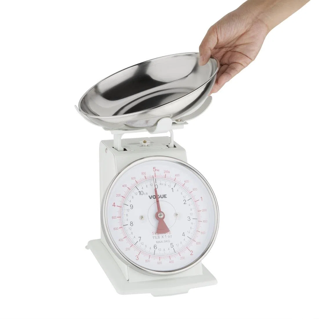 Weighstation Duża patelnia kuchenna o wadze 5 kg ze stali nierdzewnej