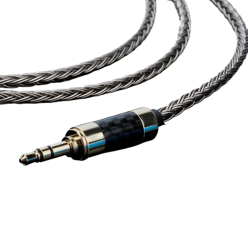 HiFi 7N OCC posrebrzany kabel adaptera AUX 3,5 mm do 3,5 mm ulepszony kabel audio słuchawki (1,5 m)