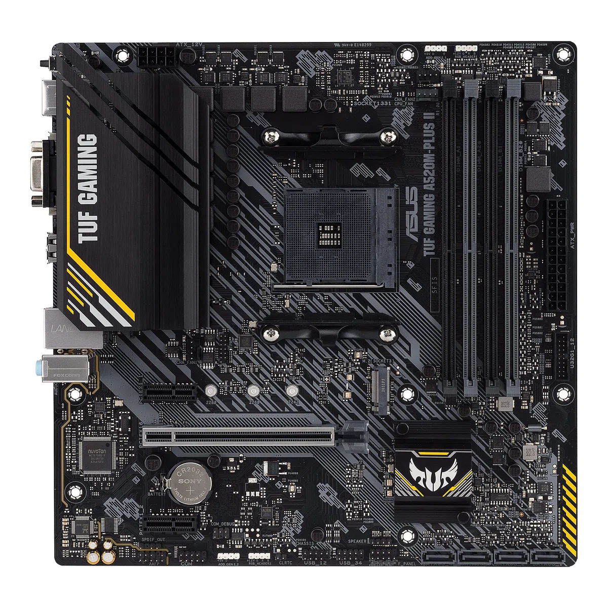 ASUS TUF GAMING A520M-PLUS II Micro-ATX płyta główna do gier (AMD A520 Ryzen AM4 z obsługą M.2, USB 3.2 Gen.1, SATA 6 Gbit/s, Aura 2.Gen)