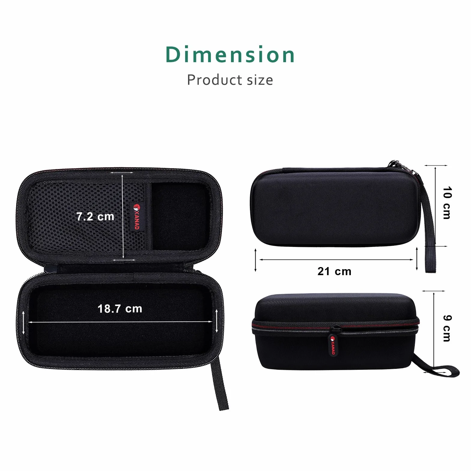 XANAD Twarde etui podróżne do JBL Tuner 2/3, Flip Essential 2/3, Flip 7/6 Bluetooth Speaker - Wodoodporny przenośny pokrowiec ochronny (czarny)