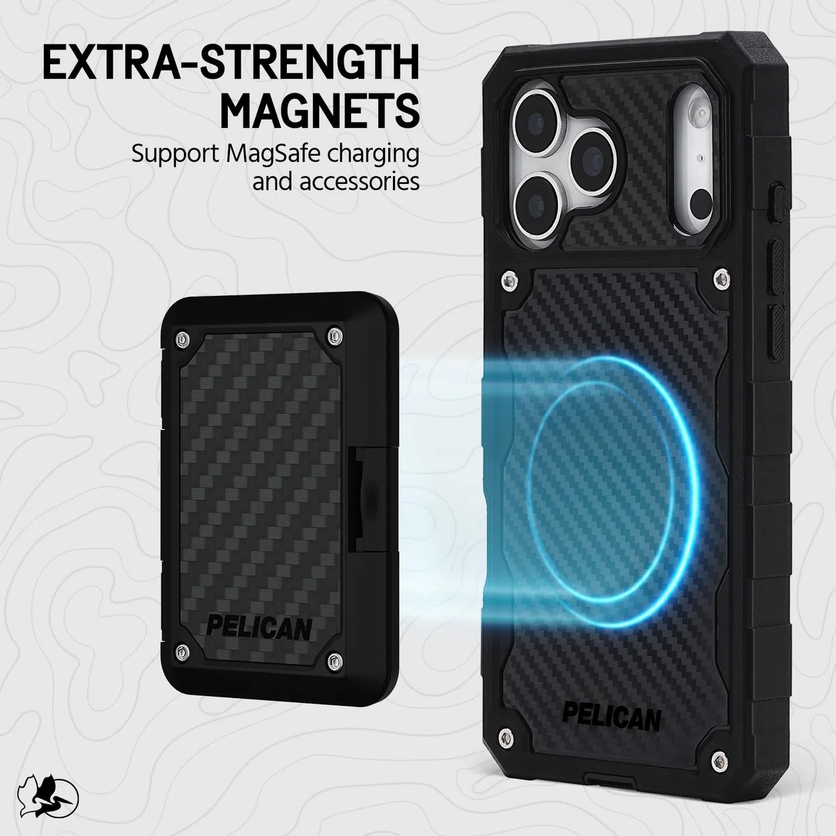 Pelican Shield etui na iPhone'a 17 Pro Max [kompatybilne z MagSafe] wytrzymałe etui na telefon z ochroną przed upadkiem klasy wojskowej 7,3 m – wytrzymałe etui na telefon z klipsem na pasek, etui do