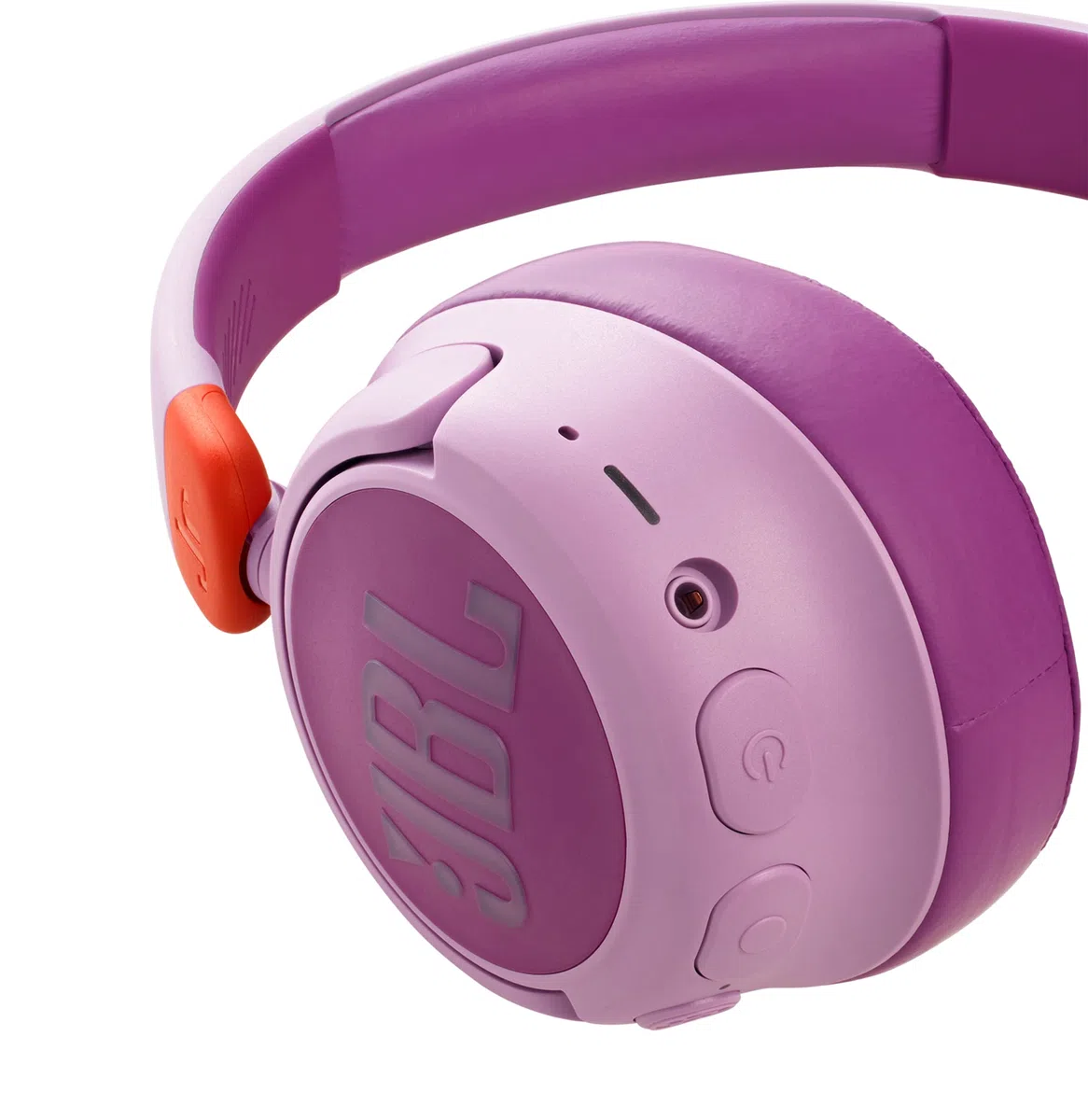 JBL JR 460 NC - bezprzewodowe słuchawki wokółuszne dla dzieci z technologią Sound Safe i lekką konstrukcją z miękkim poszyciem, Różowe