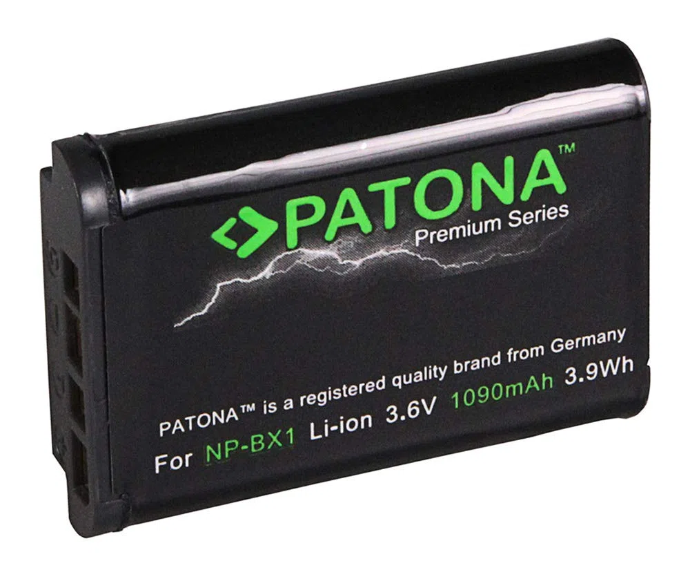 PATONA Premium Akumulator do Sony NP-BX1 NPBX1 DSC-RX100, 1090mAh 3.6V | Akumulator zamienny do CyberShot DSC RX1 RX100 II III IV V VI VII HX50 HX60 HX80 HX90 HX99 HX400V WX300 WX500 HDR AS50 CX240