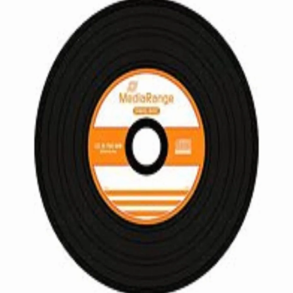 MediaRange MR225 półfabrykaty i nośniki pamięci CD-R 700 MB/80 min Vinyl Disc z dye (burning side) Cake50 czarny