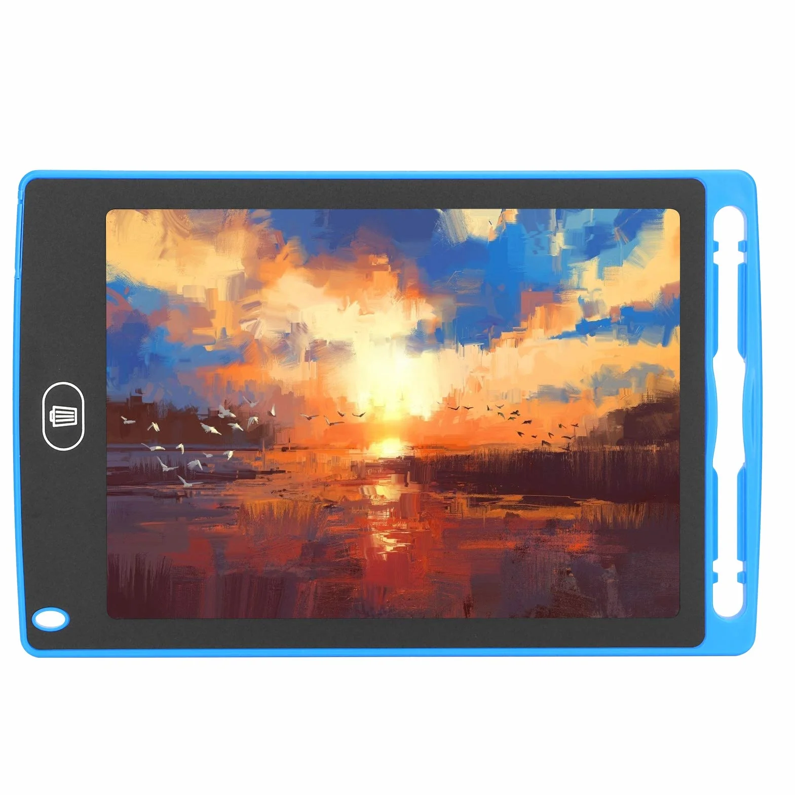 Zerodis Tablet do pisania LCD, elektroniczna tablica do pisania 20 cm z długopisem kolorowy ekran bez promieniowania ochrona oczu dorośli dzieci pismo ręczne narzędzie do przenoszenia informacji (niebieski)