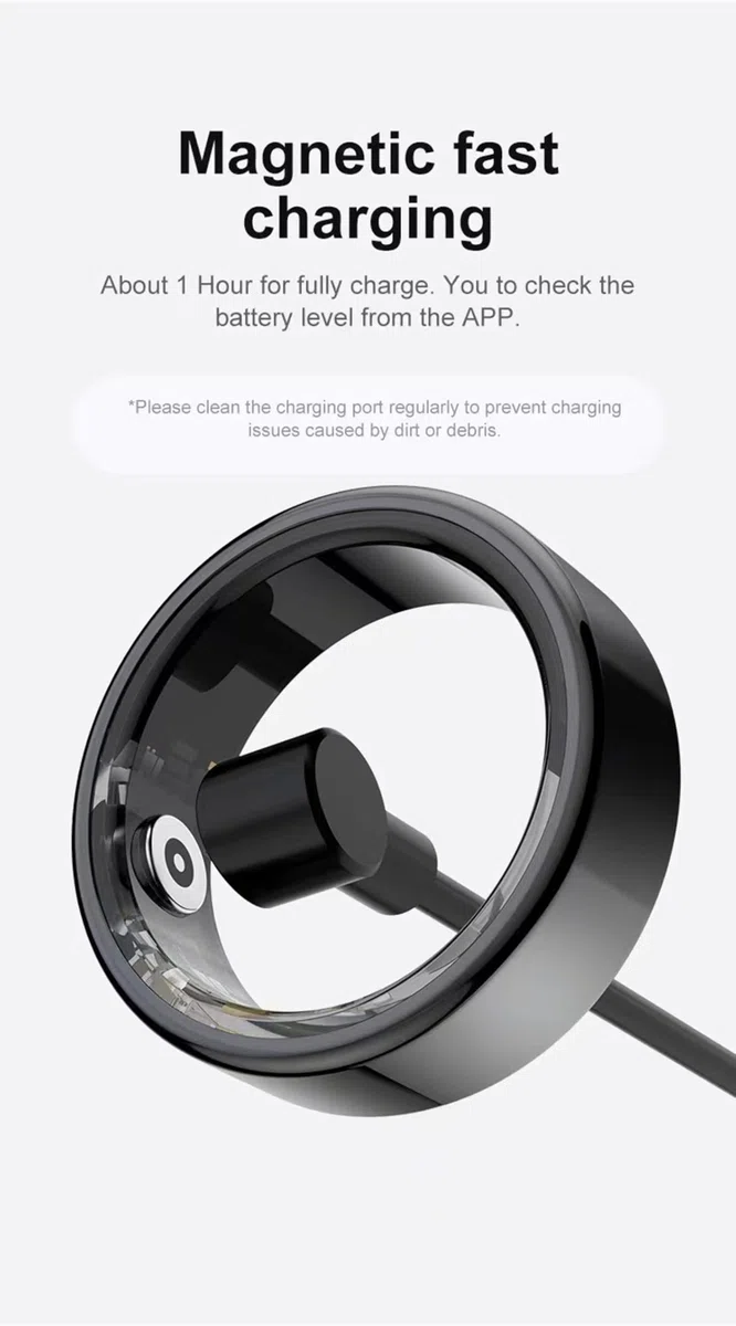Inteligentyczny pierścień, IP68 inteligentny pierścień dla kobiet i mężczyzn z monitorem snu, tętna, ciśnienia krwi, tlenu, wodoodporny fitness tracker, krokomierz, licznik kalorii, kroków