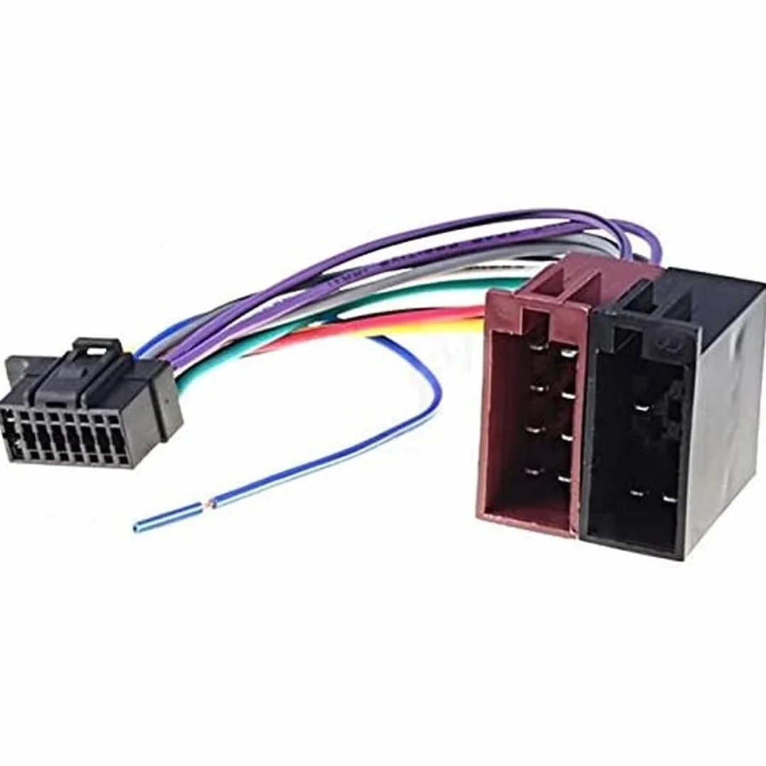 Sound-way Cable wiązka kablowa przyłącze ISO adapter kompatybilny z radiem samochodowym Sony 16 pinów