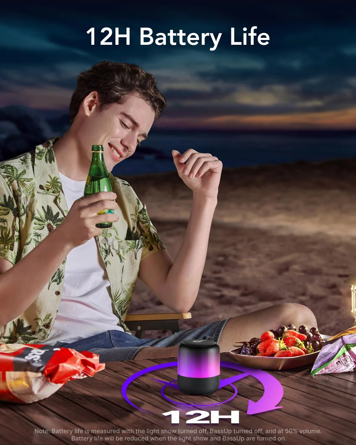 Soundcore Głośniki Bluetooth Glow Mini Czarny 8 W