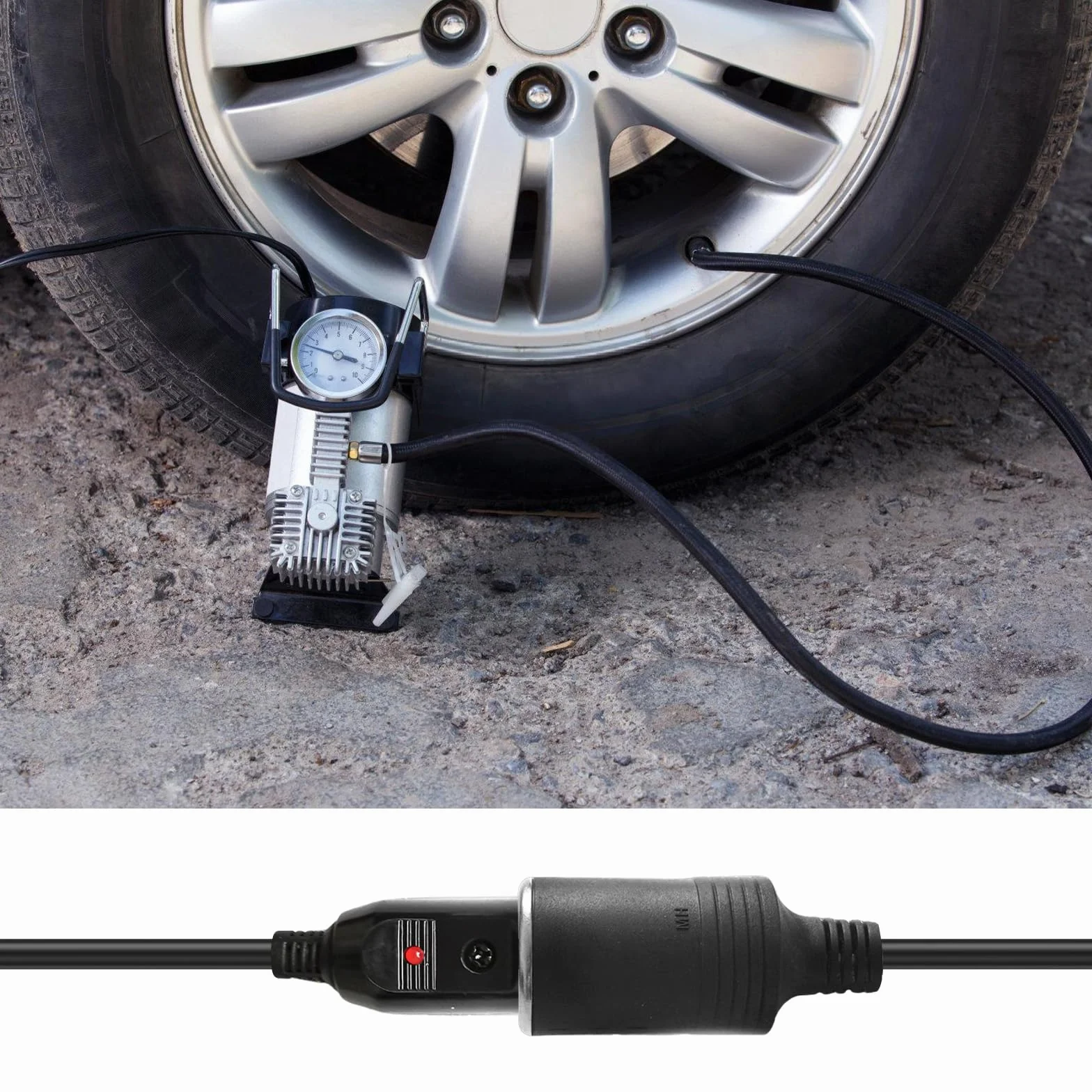 Adapter sieciowy do samochodu, 180 W, 15 A, 230 V na 12 V, adapter do gniazda zapalniczki samochodowej, lodówki, sprężarki, pompowania opon, zasilacza, falownika, adaptera.