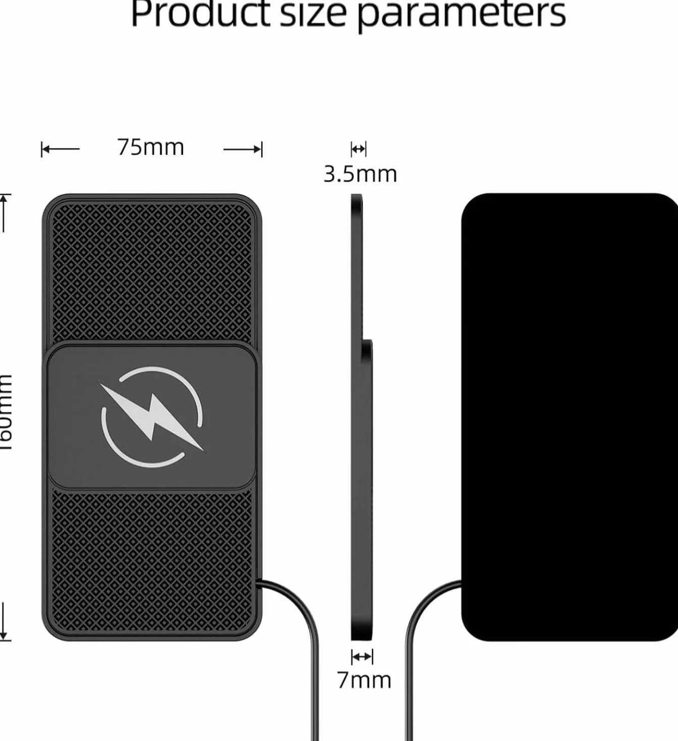 Bezprzewodowa mata do ładowania samochodu do Mercedes Benz Mercedes-EQ EQB 250 300 350, 20 W szybka ładowarka, typ C/USB, ładowarka na deskę rozdzielczą antypoślizgowa mata do ładowania, do deski