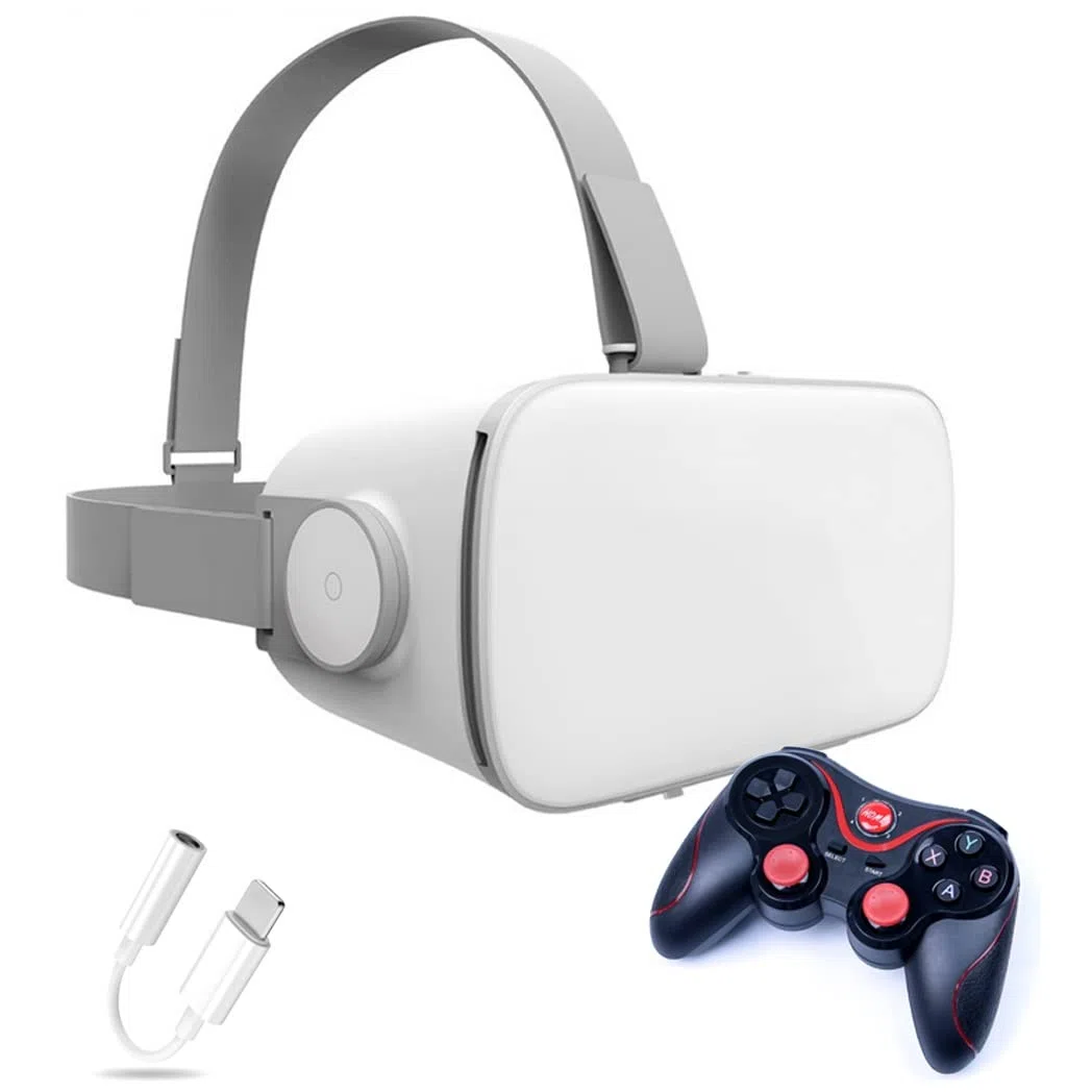 okulary 3D VR, wirtualna rzeczywistość, zestaw słuchawkowy VR, kontroler Bluetooth do iPhone'a 13 Pro Max/13 Pro/13/12/11, dla Samsung Galaxy S21, Huawei, Xiaomi Series