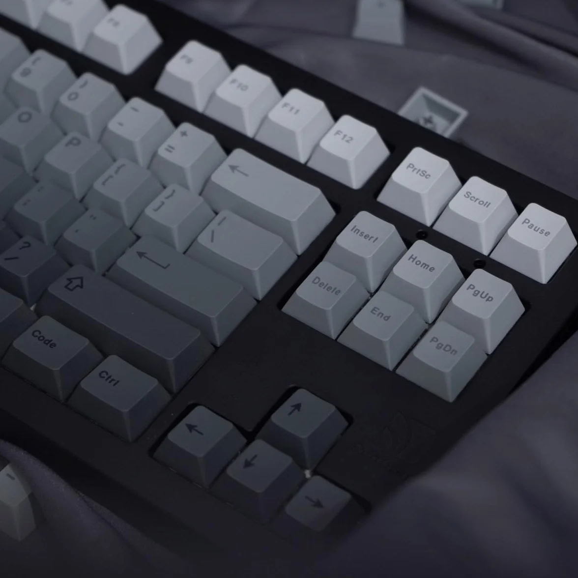 Gradient szare nasadki klawiszy Cherry Profile Dye Sub PBT zestaw 125 klawiszy do 61/87/104/108 Cherry MX klawiatura mechaniczna