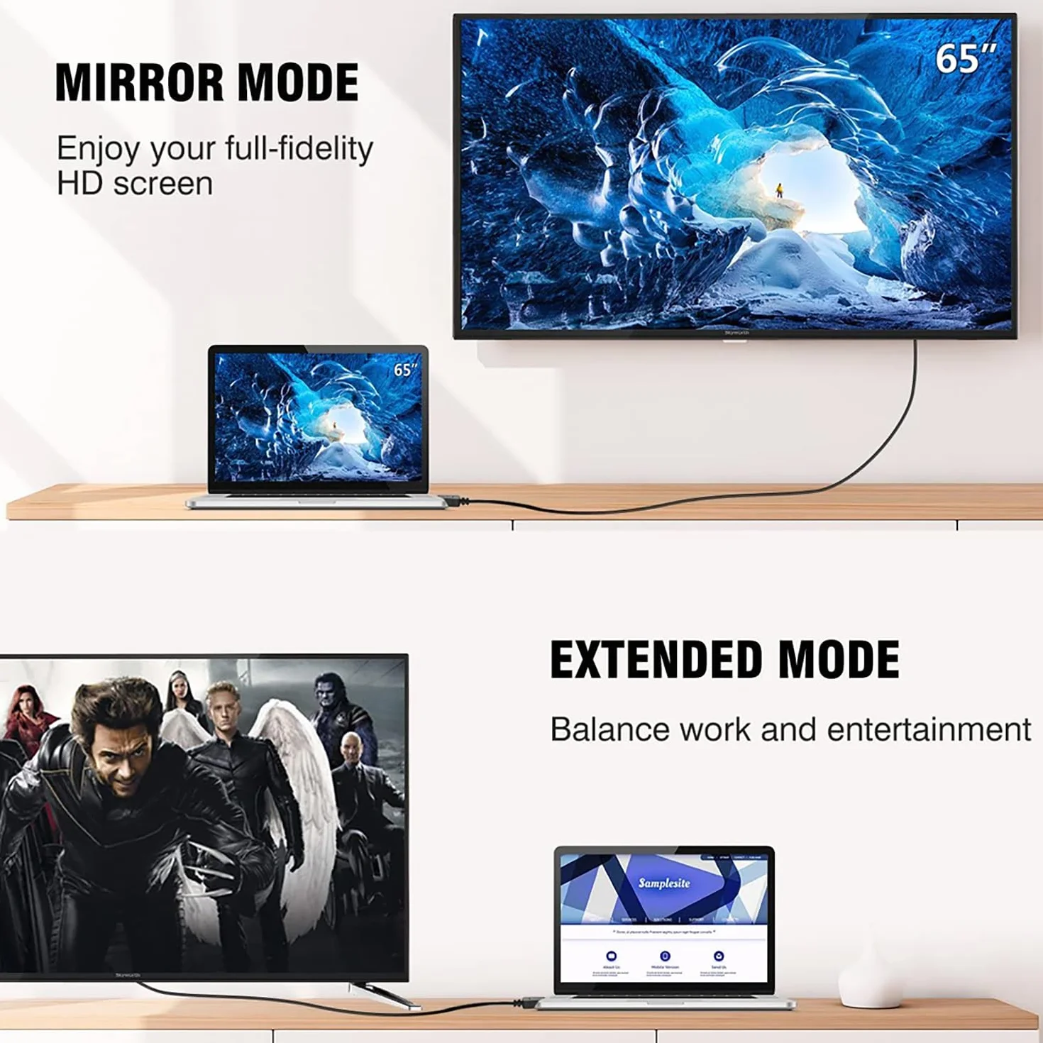 Kabel DisplayPort na HDMI, 1,8 m Display Port (DP) High Speed z transmisją audio | Full HD 1080p | wtyczka do wtyczki | Kompatybilny z PC/komputerem stacjonarnym/laptopem