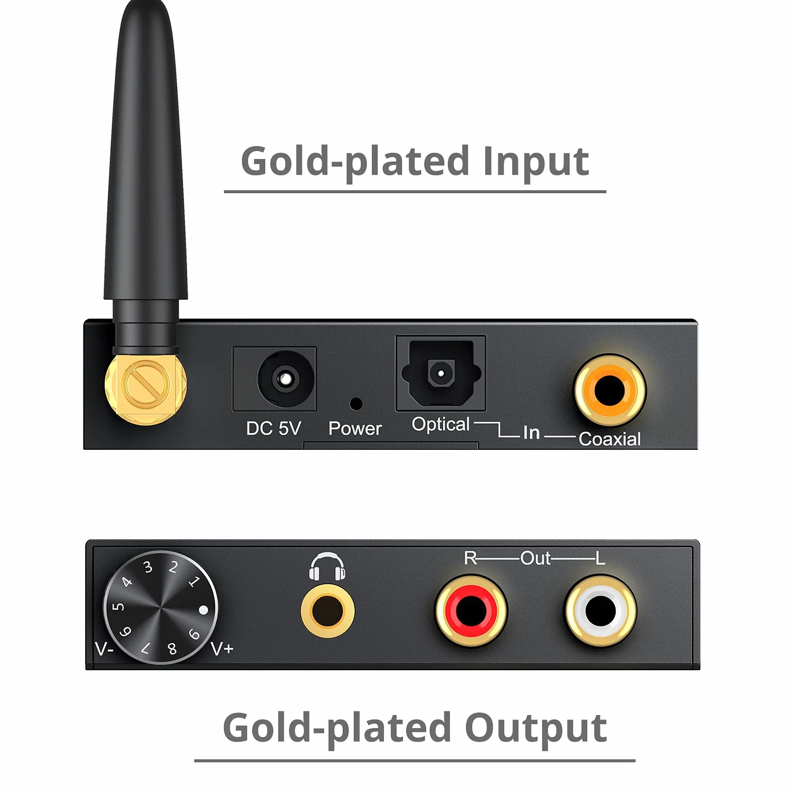 Odbiornik Bluetooth DAC Prozor optyczny adapter audio Bluetooth do zestawu stereo