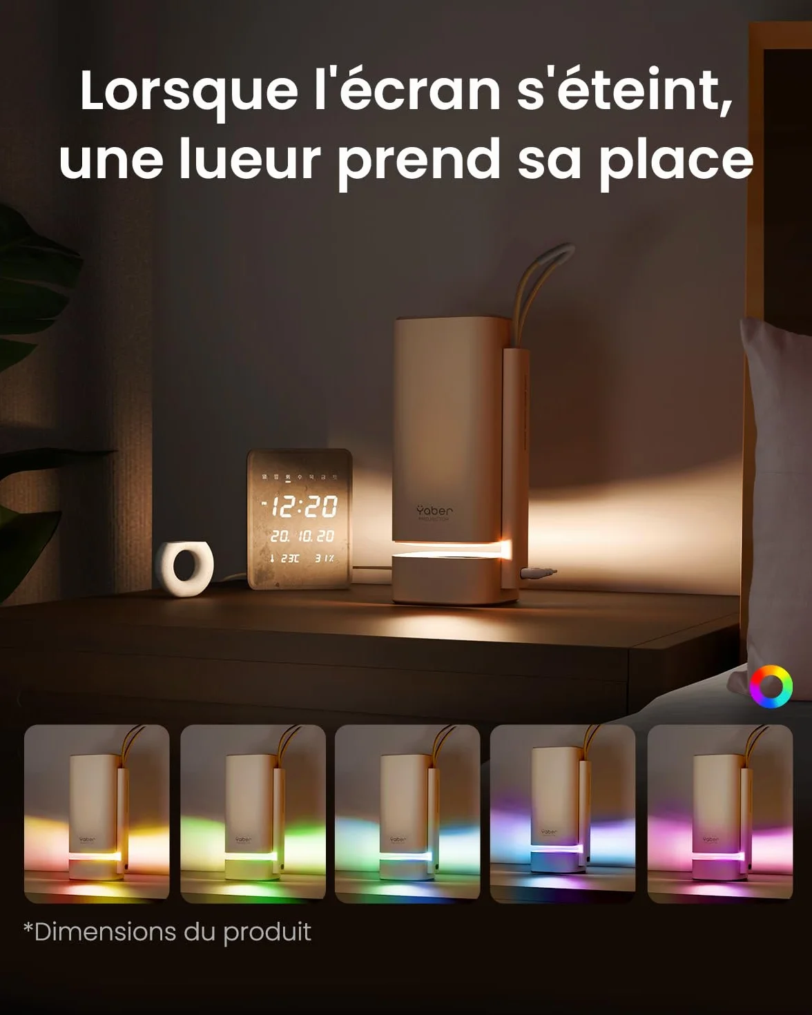Przenośny projektor YABER T1 Pro2 1080P FHD i HDR, projektor WiFi Bluetooth z Dolby Audio, automatyczna regulacja, wbudowane aplikacje, kino domowe do USB/HDMI