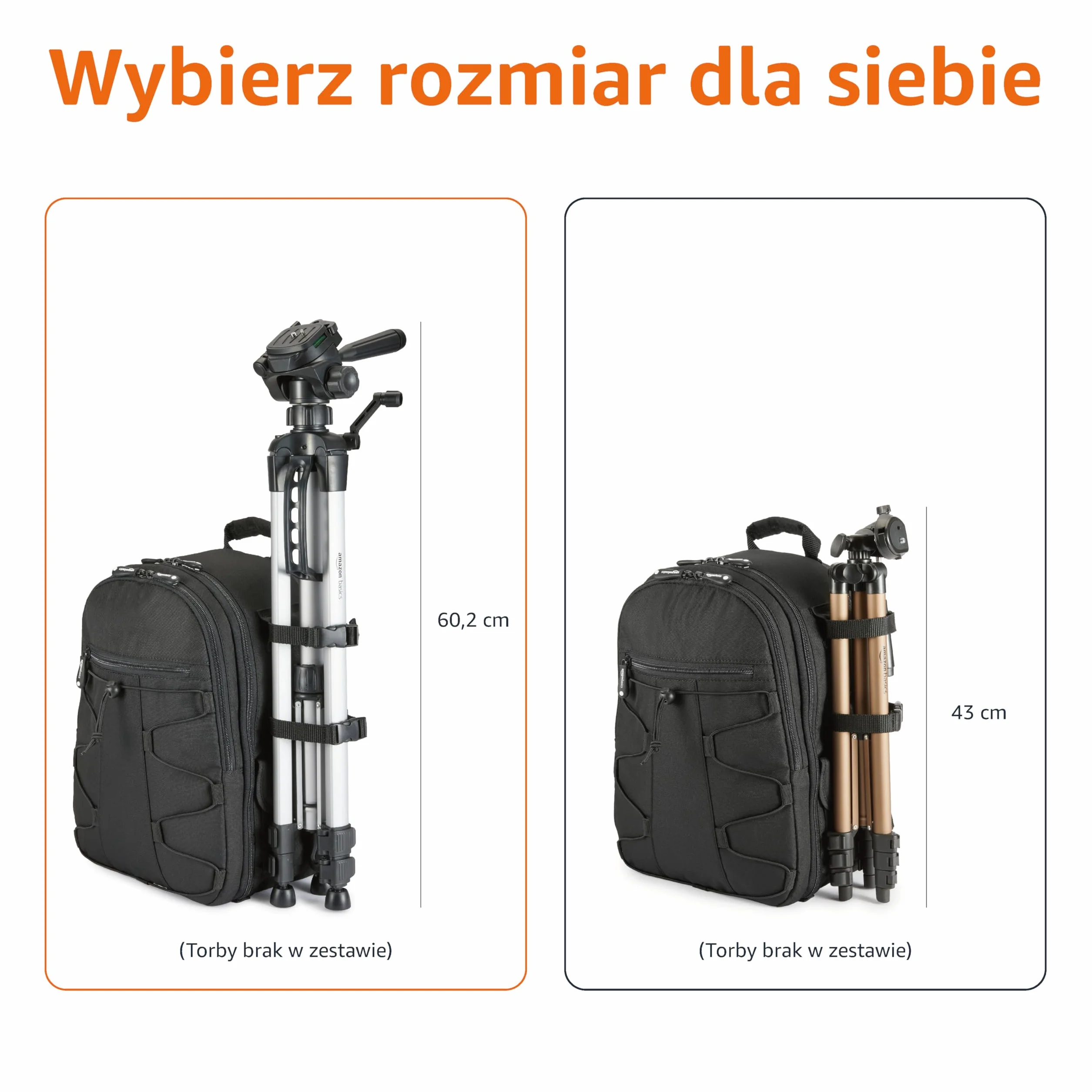 Amazon Basics WT3540 Statyw, Czarny, 152,4 cm