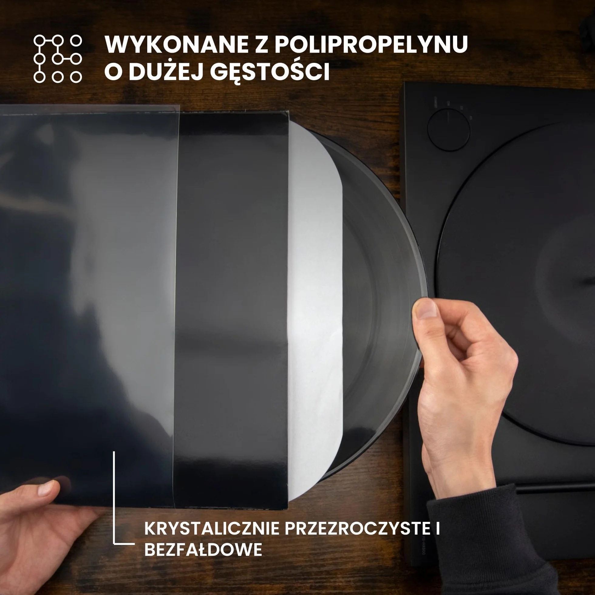 BIG FUDGE Zewnętrzne Okładki na Płyty Winylowe - 30cm x 100 szt - Przezroczyste Pokrowce na Albumy z Tworzywa Polipropylenowego o Wysokiej Gęstości - Trwałe i Bez Zagięć - Grubość 3 Mil, 32 cm x 32 cm