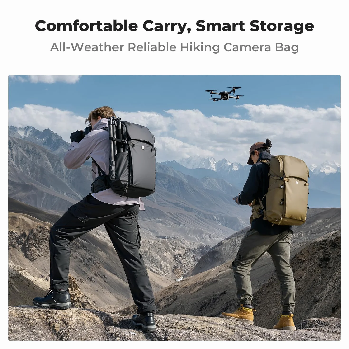 K&F Concept Plecak na aparat 30 l, profesjonalny, duży plecak fotograficzny, wodoszczelny, plecak podróżny na lustrzankę cyfrową, statyw/kask, do laptopa o przekątnej ekranu 15", nadaje się do
