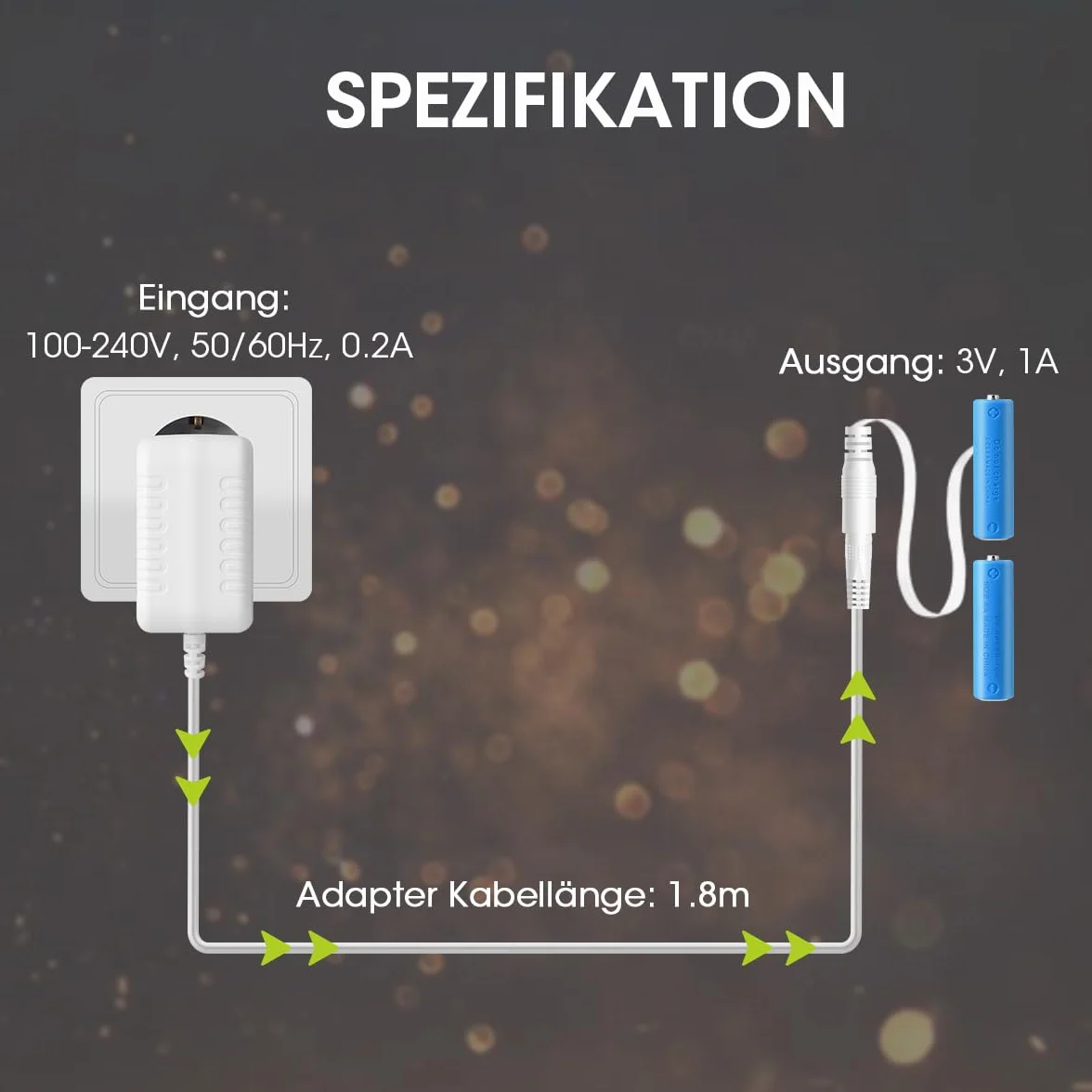 Zasilacz AIEVE 3 V zamiennik 2 baterii AA kompatybilny z termostatem Bosch Homematic IP Eve Thermo Smart Home