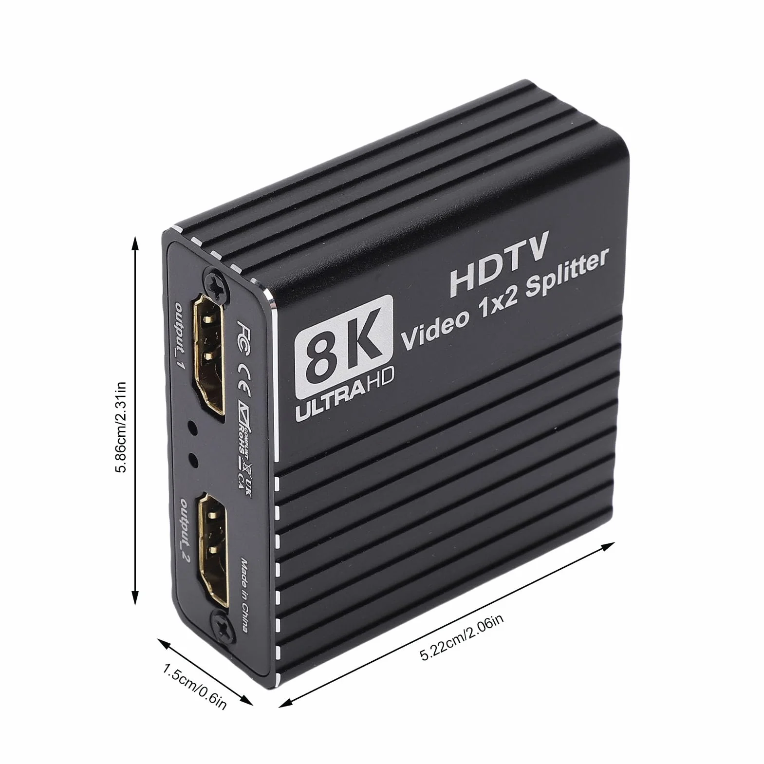 Bewinner Rozdzielacz HDMI 2.1 8K 60Hz 4K 120Hz 1 Wejście 2 Wyjścia