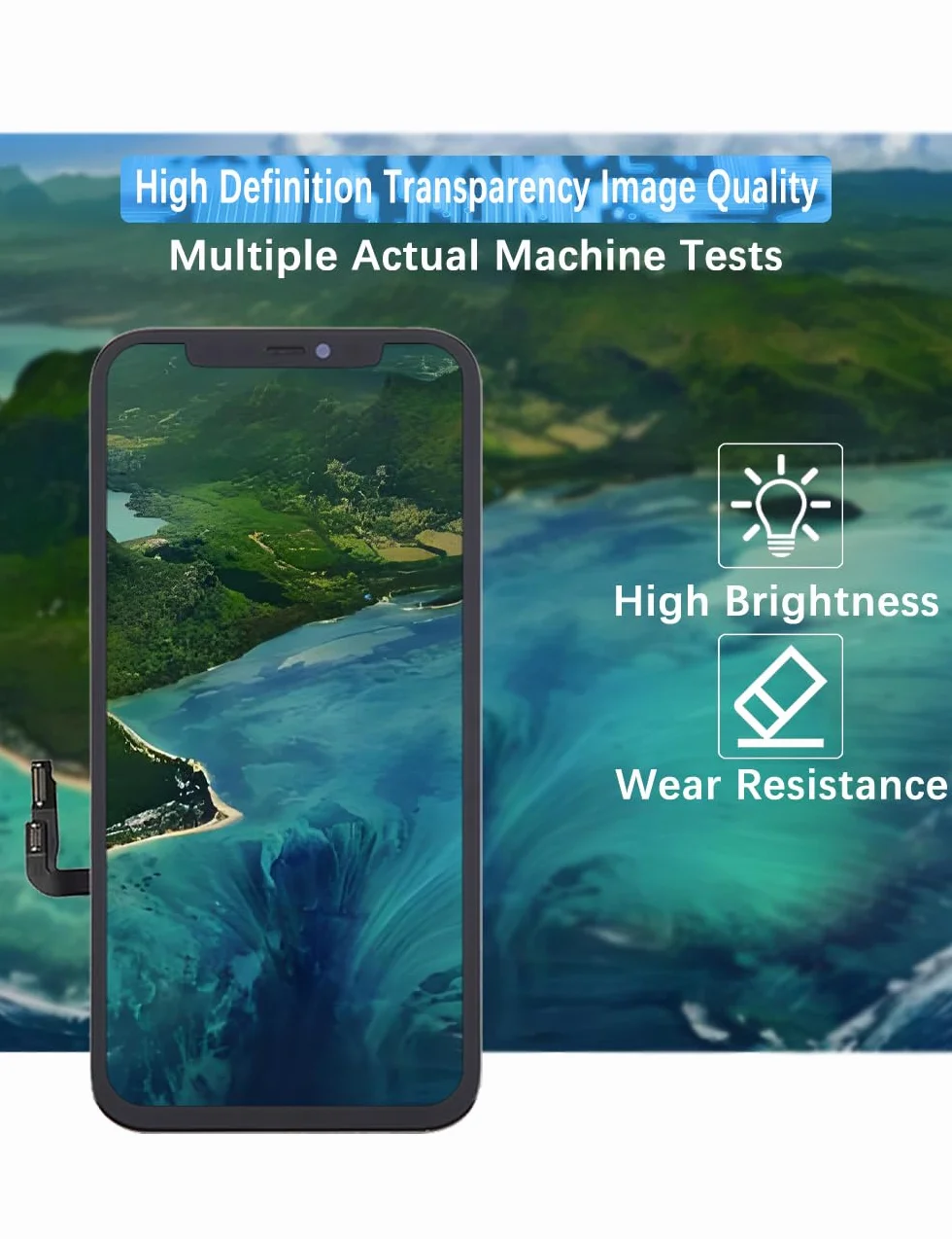 H&LYCYJ Wyświetlacz do iPhone 12/12 Pro A2403 A2172 A2402 LCD ekran zastępczy 3D Touch Full HD ekran dotykowy ID Digitizer ramka montażowa, wodoodporny klej, zestawy naprawcze