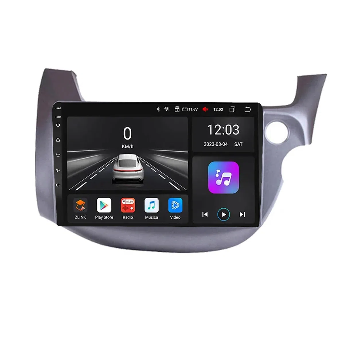 10-calowy samochodowy system stereo z ekranem dotykowym i systemem Android 15 do Hondy Fit Jazz 2008-2013 z nawigacją BT FM DSP RDS GPS, sterowaniem z kierownicy, kamerą cofania HD z ekranem