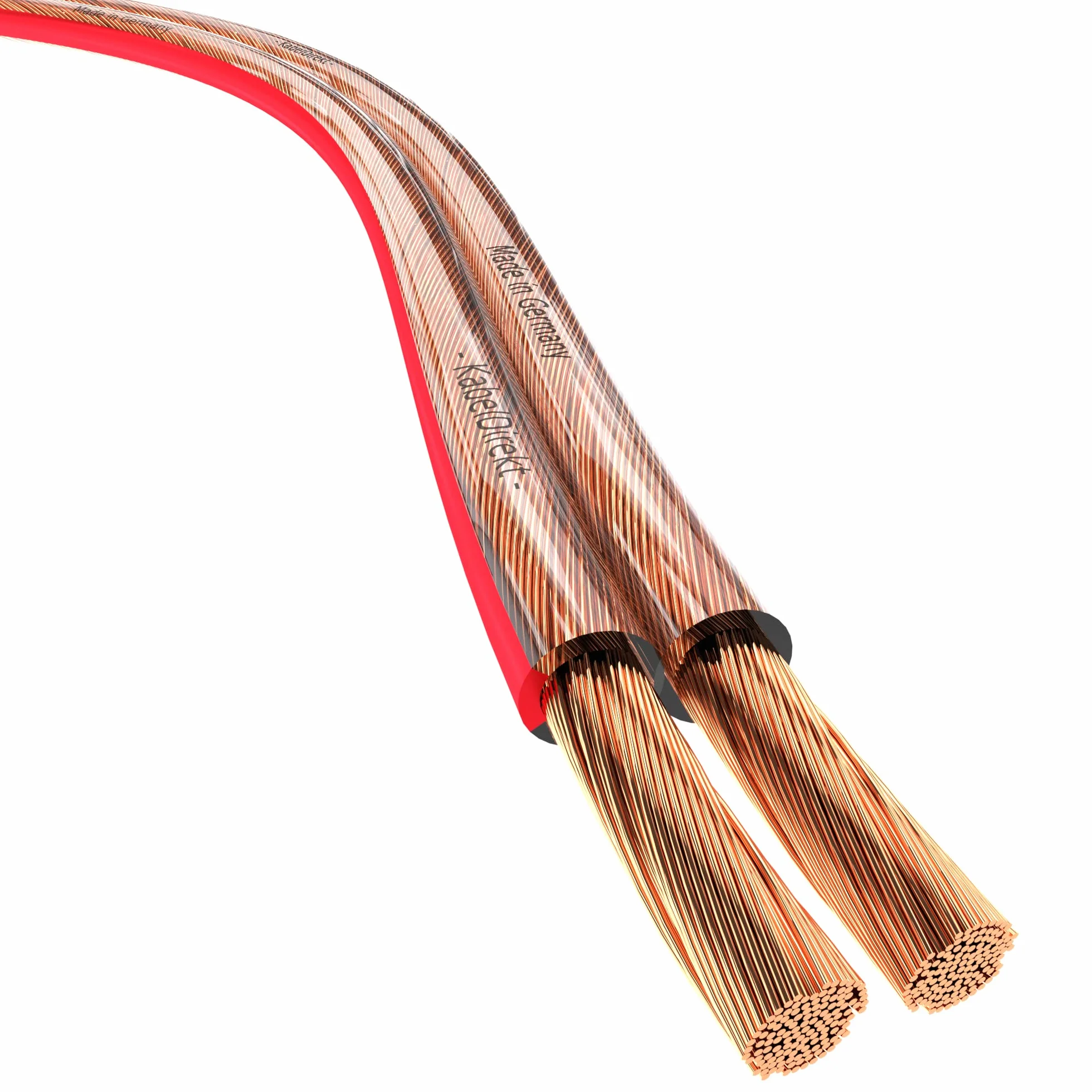 KabelDirekt Przewód stereo audio z czystej miedzi do głośników 2×2,5 mm² 20m