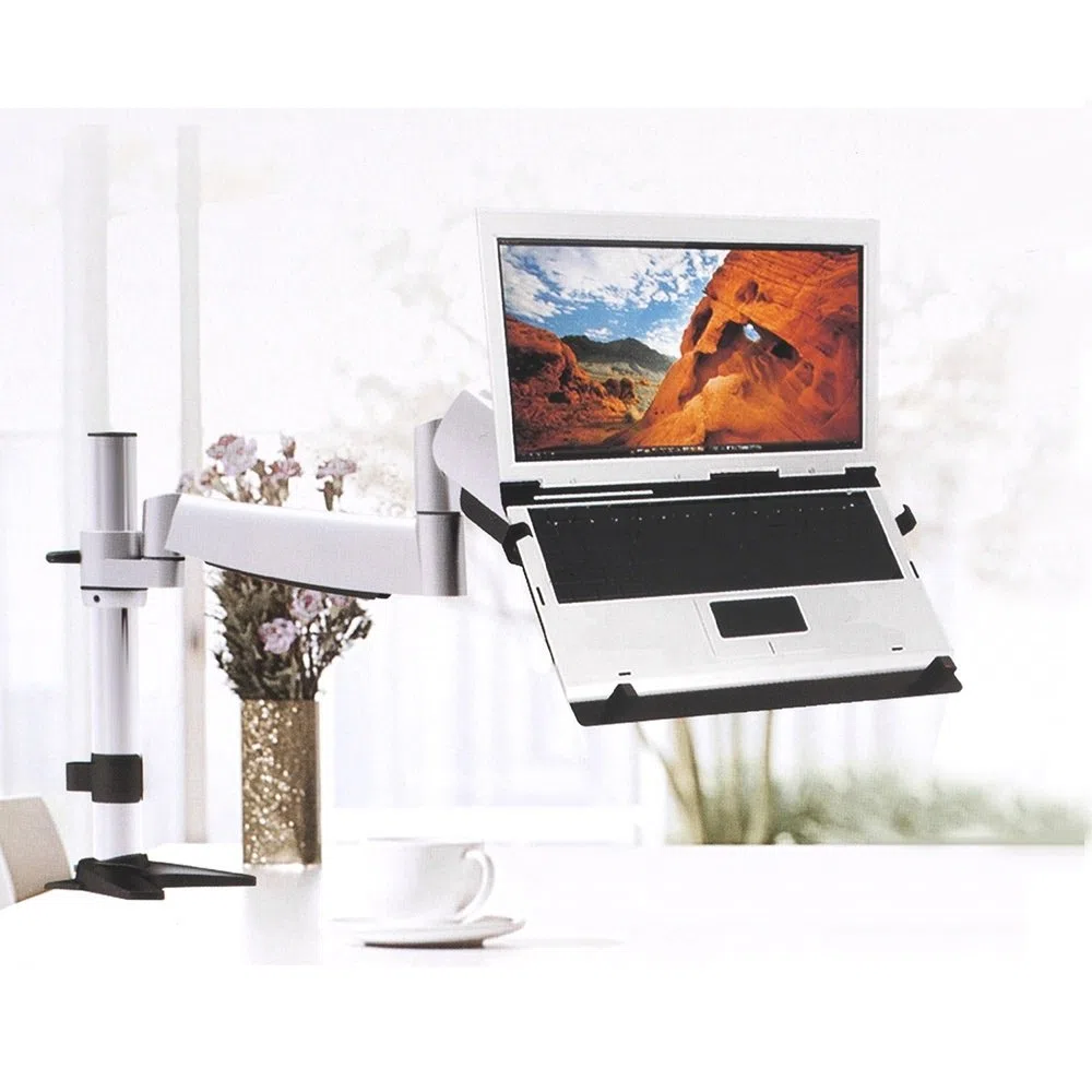 Maclean MC-764 uchwyt na laptopa adapter do uchwytów monitora VESA 75 x 75 100 x 100 mm do laptopów 23-42 cm, maksymalne obciążenie 4,5 kg, oszczędność miejsca, bezpieczny i łatwy