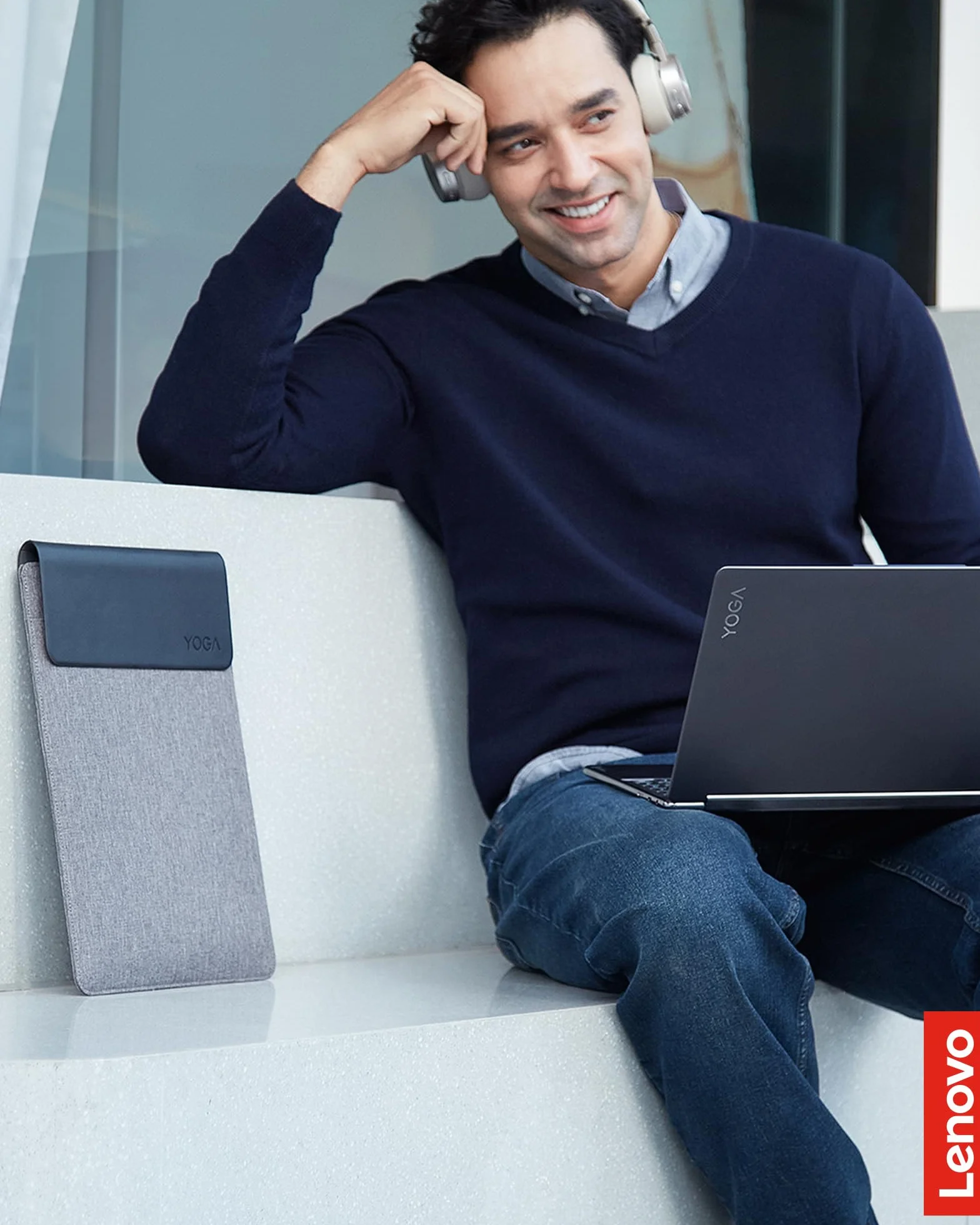 Lenovo Yoga pokrowiec na laptopa 14,5 cala magnetyczny szary