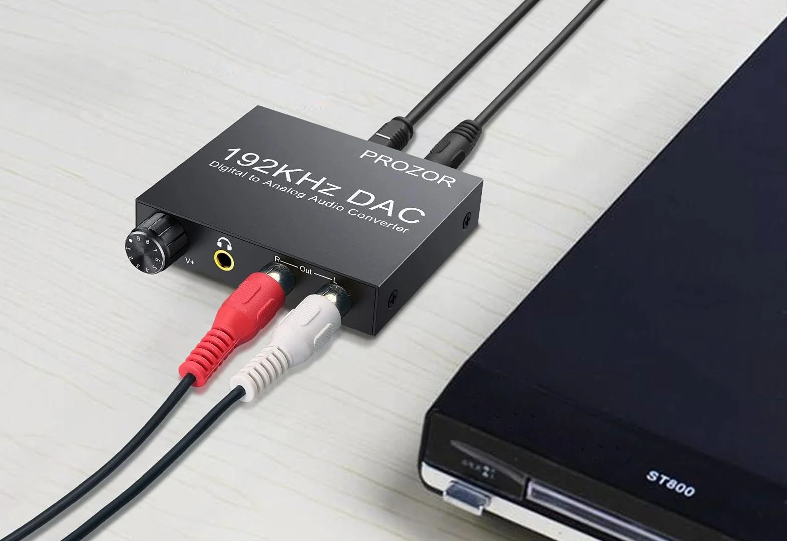 192 kHz DAC konwerter SPDIF optyczny koncentryczny Toslink do analogowego stereo L/R RCA 3,5 mm jack