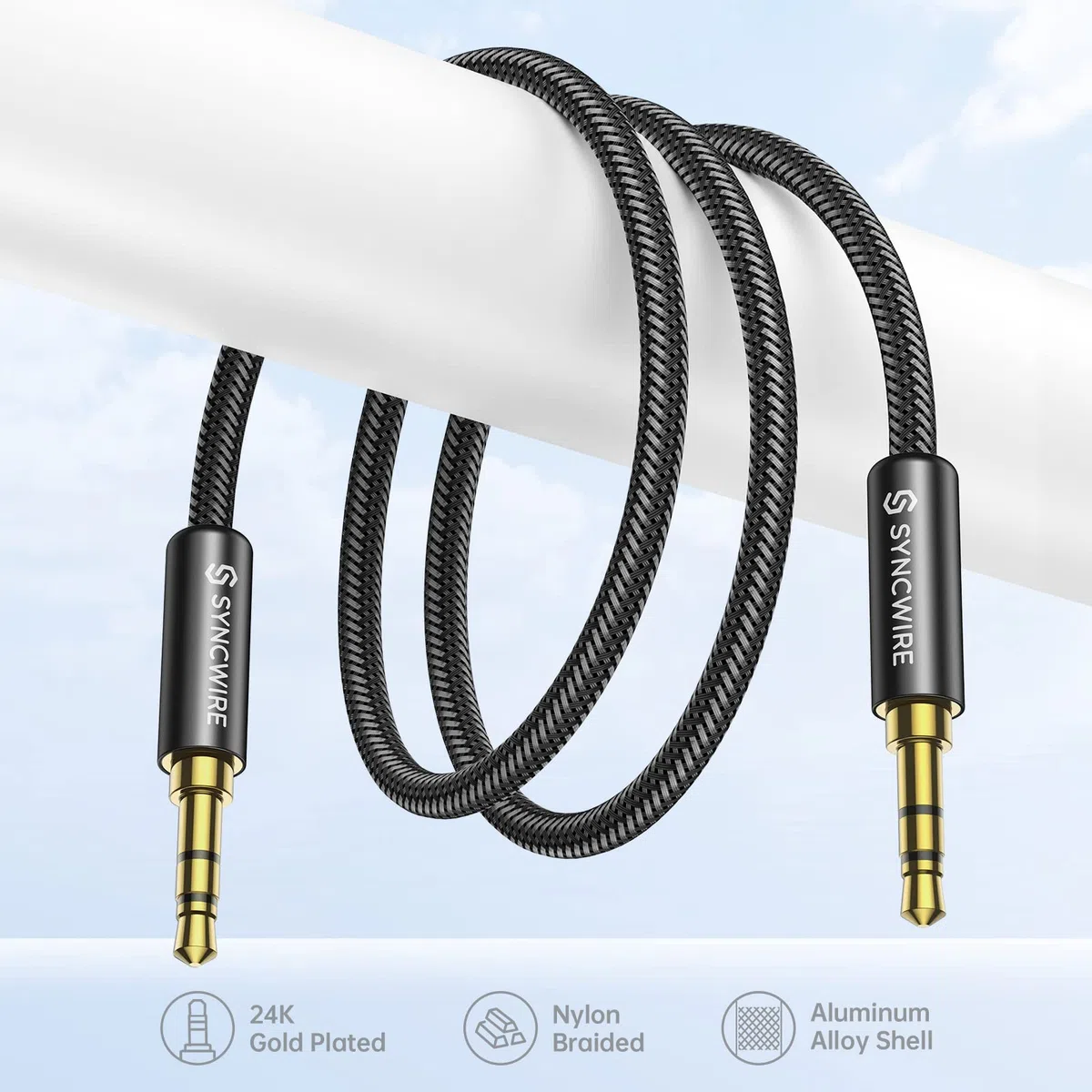 Syncwire SW-SC023 Kabel AUX 2 m Audio 2m Czarny