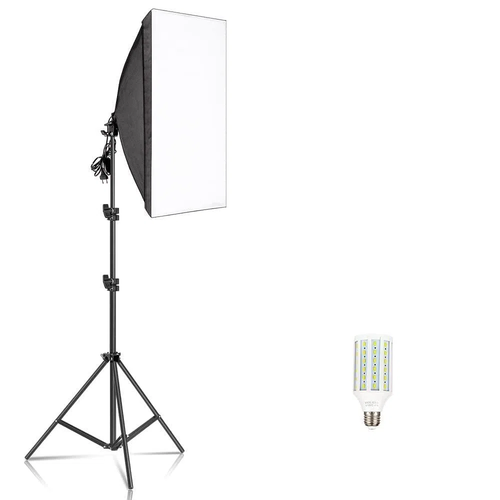 Fotografia Zestawy oświetleniowe Softbox 50x70 CM Profesjonalny system ciągłego światła Miękkie pudełko na sprzęt do studia fotograficznego Do fotografii studyjnej(Yellow Corn Bulb)