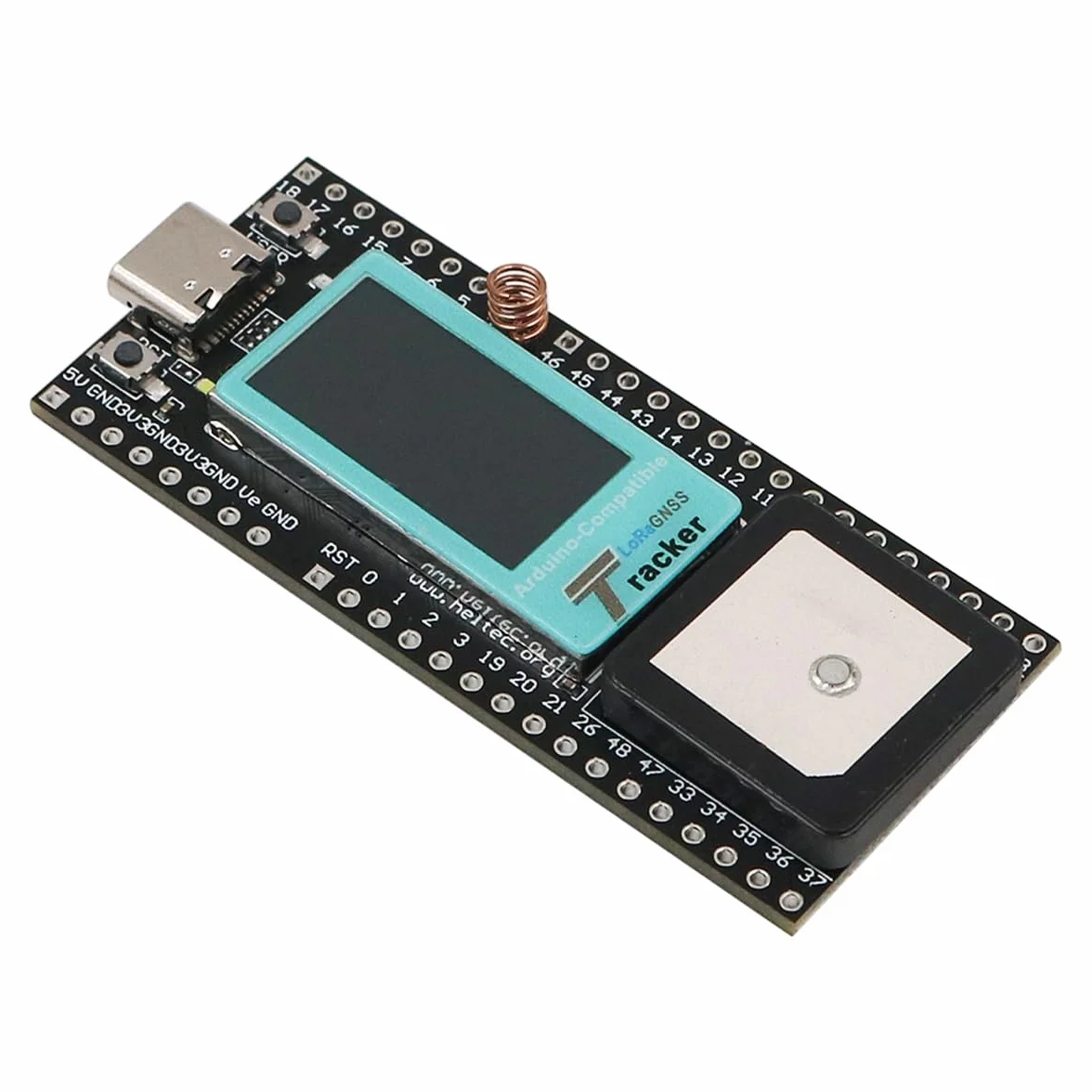 DollaTek 863-928MHZ bezprzewodowy tracker ESP32-S3FN8 obs?uguje Wi-Fi LoRa Bluetooth GNSS L1 + L5/L2 dla GPS, GLONASS, BDS, Galileo, QZSS wielosystemowe pozycjonowanie stawów, wy?wietlacz OLED typu C