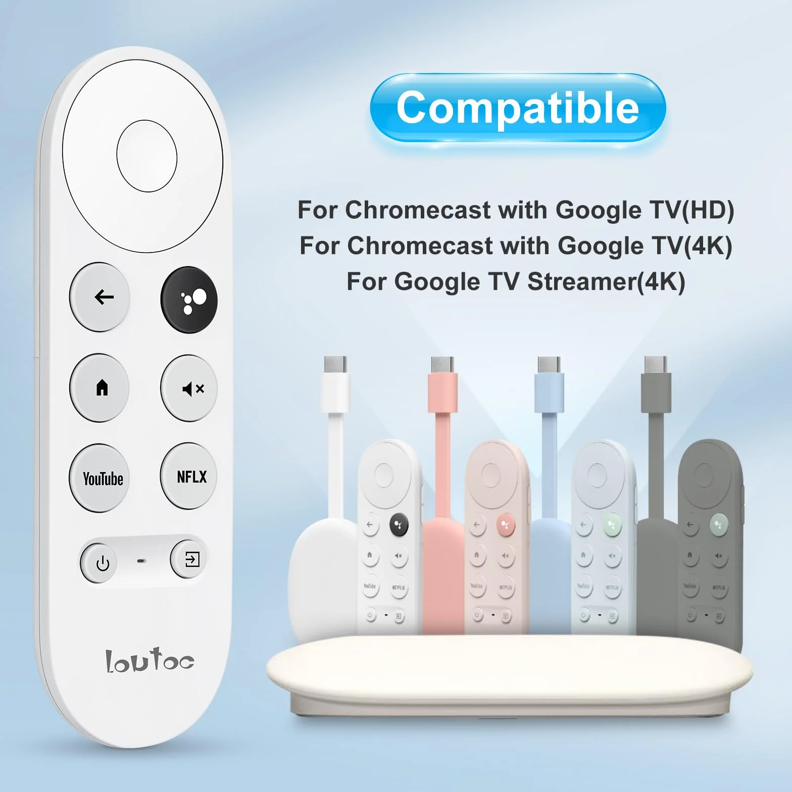 Zamienny pilot do Chromecasta z Google TV, pilot Chromecast do Google HD/4K & Google TV Streamer 4K