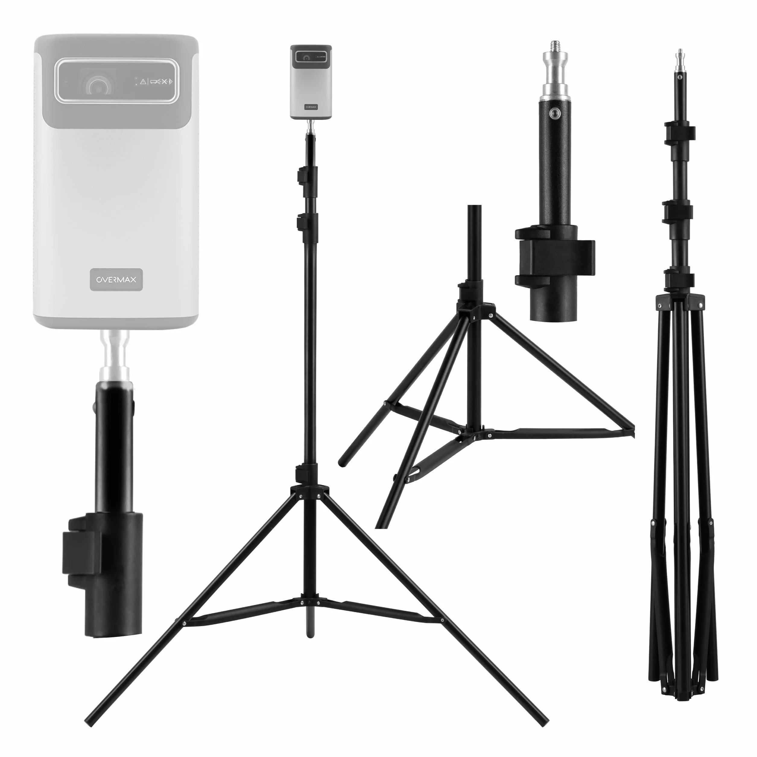 OVERMAX Tripod Stand 180 Przenośny Statyw do Projektora, Udźwig 10 kg, Regulowana Wysokość