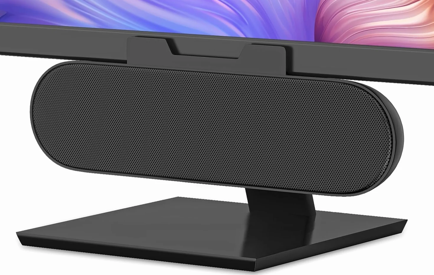 Głośnik komputerowy USB, przenośny głośnik komputerowy do komputera stacjonarnego, laptopa, mini głośnik soundbar z klipsem do monitora, Plug and Play