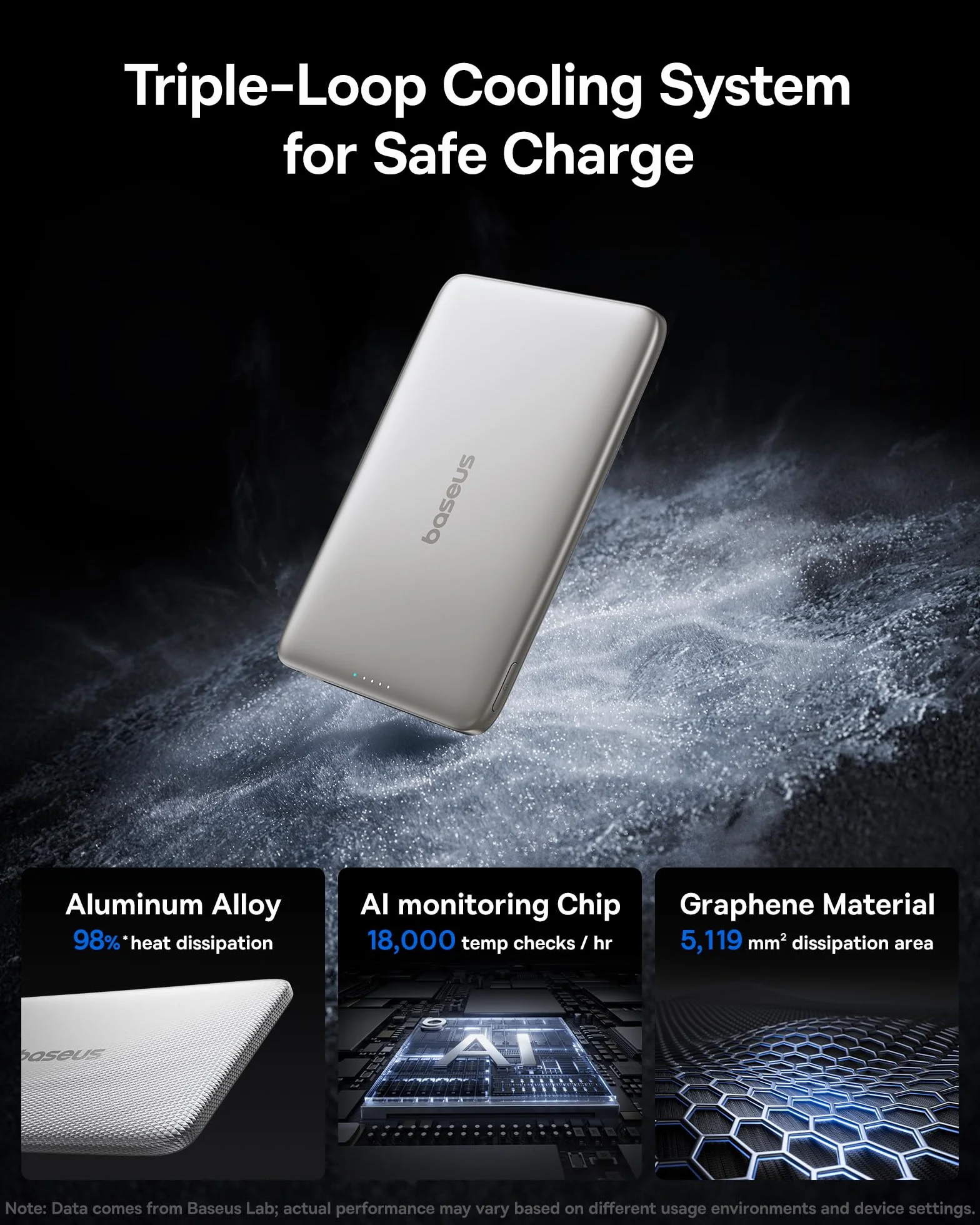 Baseus Picogo AM41 Power Bank, Ultra Slim 5000 mAh, Magsafe Powerbank, szybkie ładowanie, PD 20 W, przenośny, bezprzewodowy, magnetyczny akumulator zewnętrzny z kablem USB C, do iPhone 17/16/15/14/13
