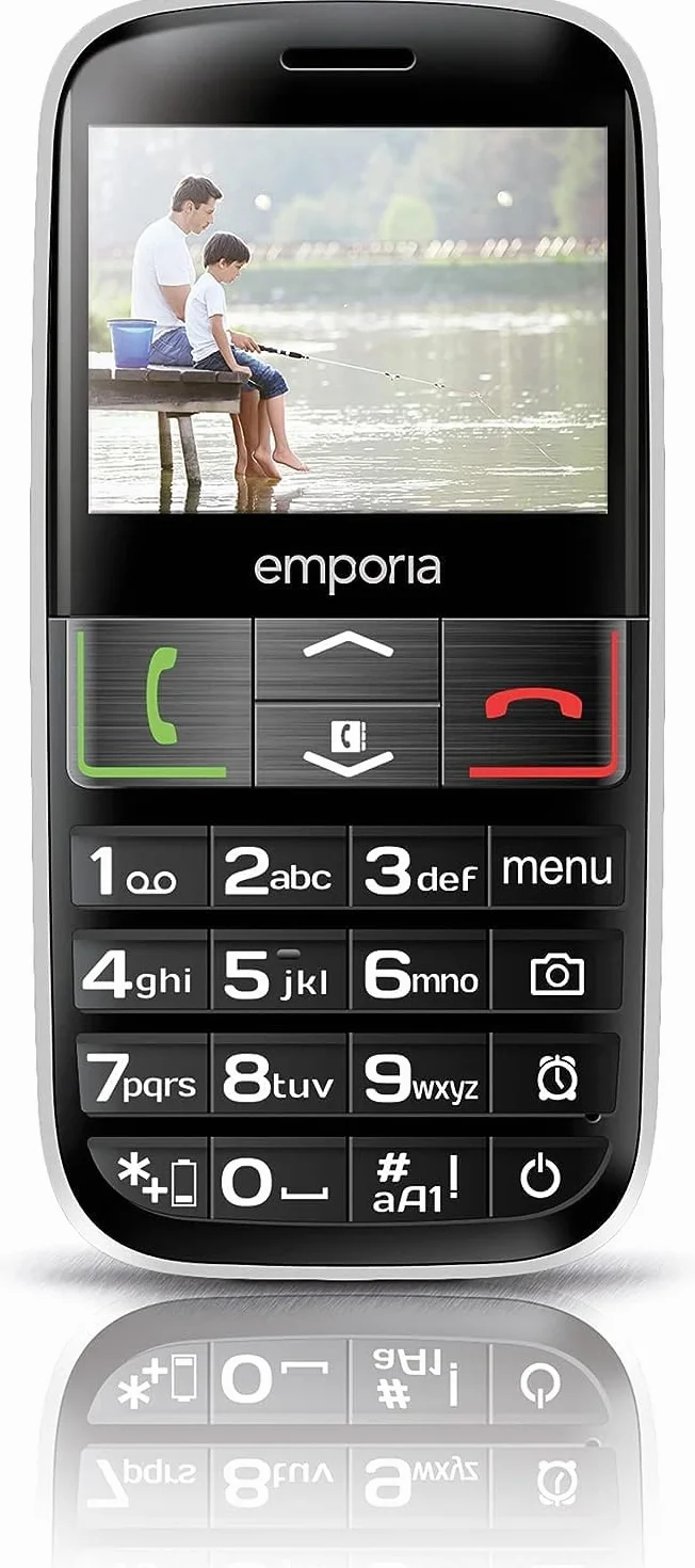 Emporia Euphoria V50_001 Telefon Komórkowy dla Seniorów, Czarny, Duże Przyciski