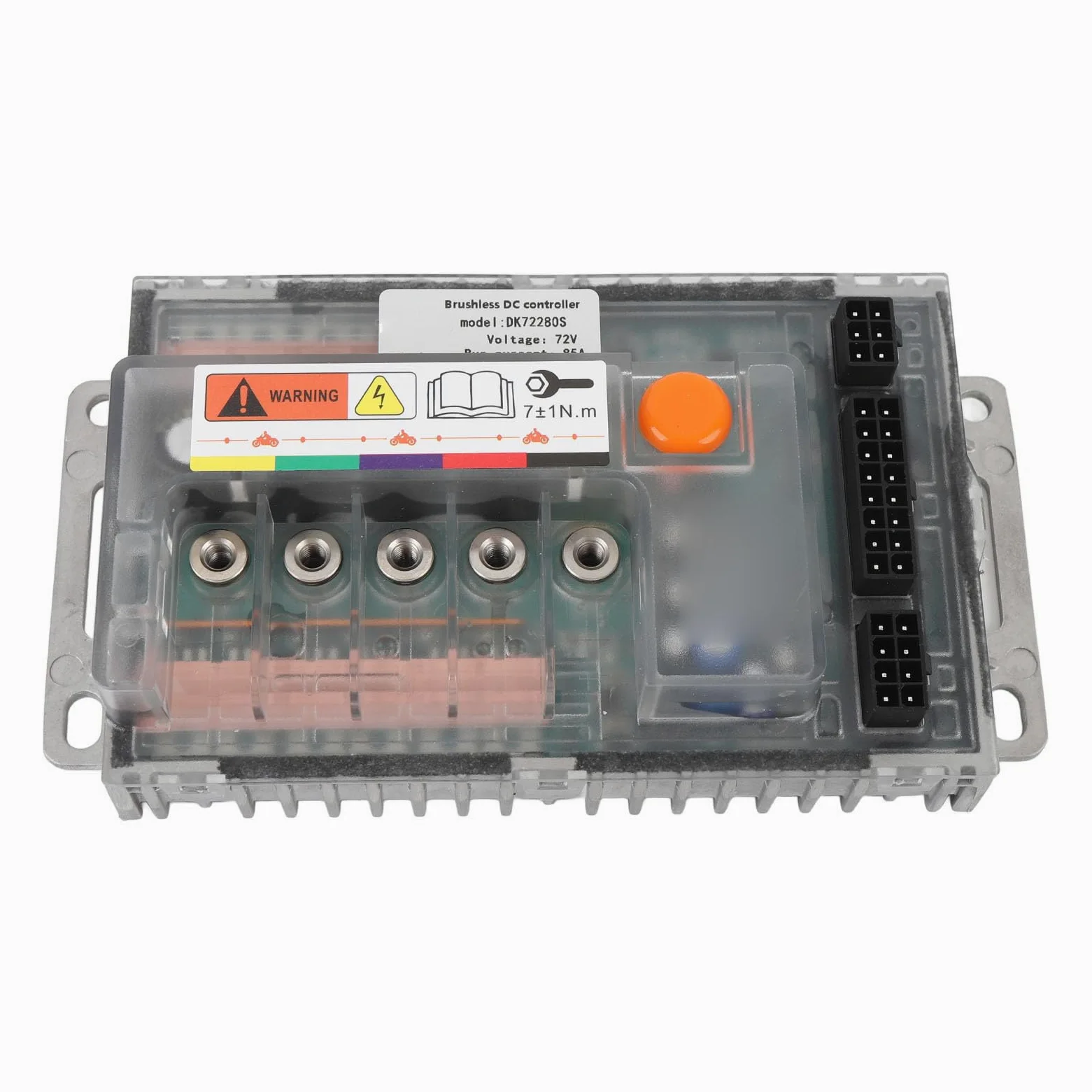 Cryfokt Sterownik Silnika Elektrycznego Motocykla, Bezszczotkowy Regulator Prędkości Silnika Elektrycznego 72 V DC Sterowanie falą sinusoidalną Stop Aluminium dla QS ≤3000 W