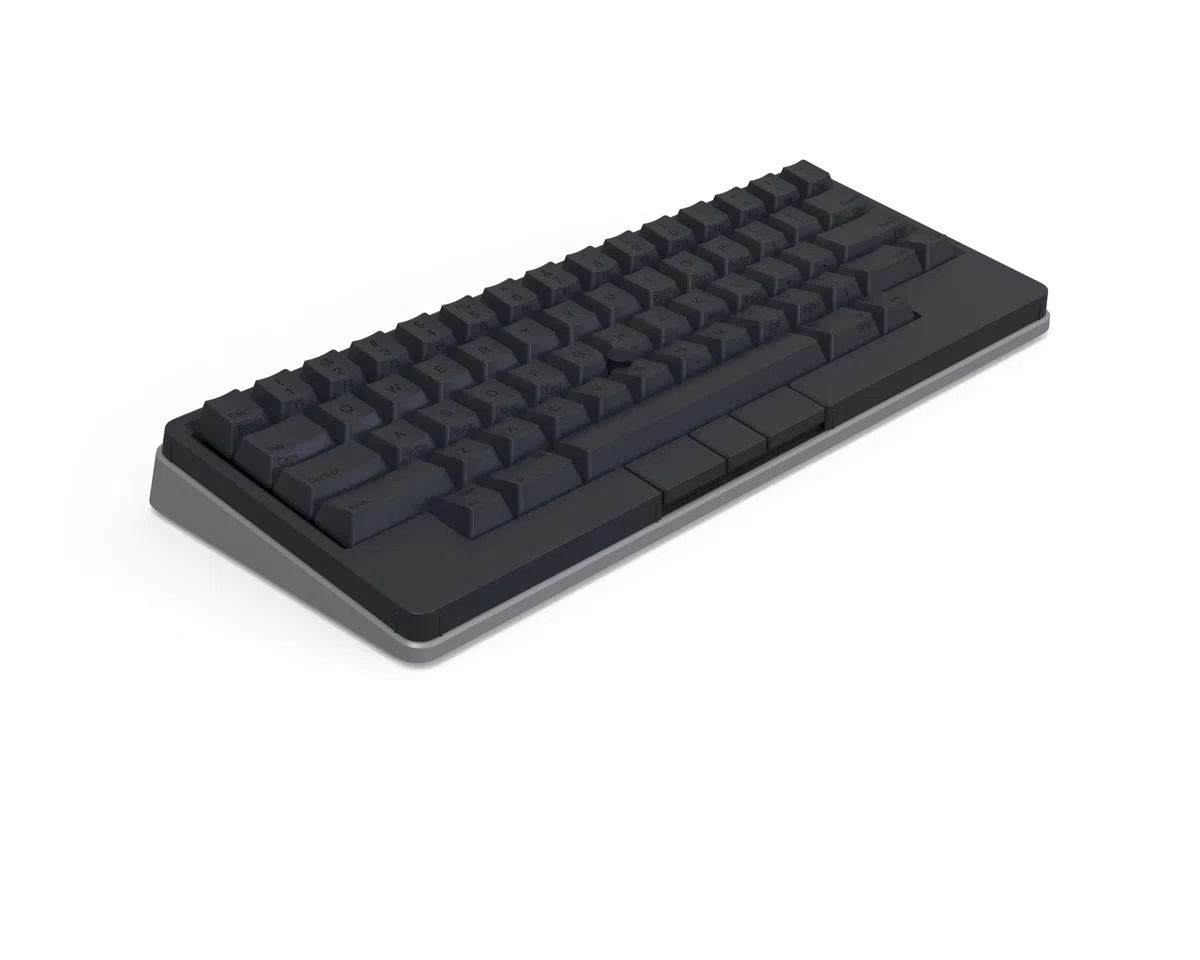 HHKB - Klawiatura Happy Hacking Keyboard Studio (Bezprzewodowa, Bluetooth, Przewodowa, USB-C, Cicha, Mac, Windows, Snow (Czysta biel), Drukowane nakładki klawiszy (CHARCOAL/CZARNY))
