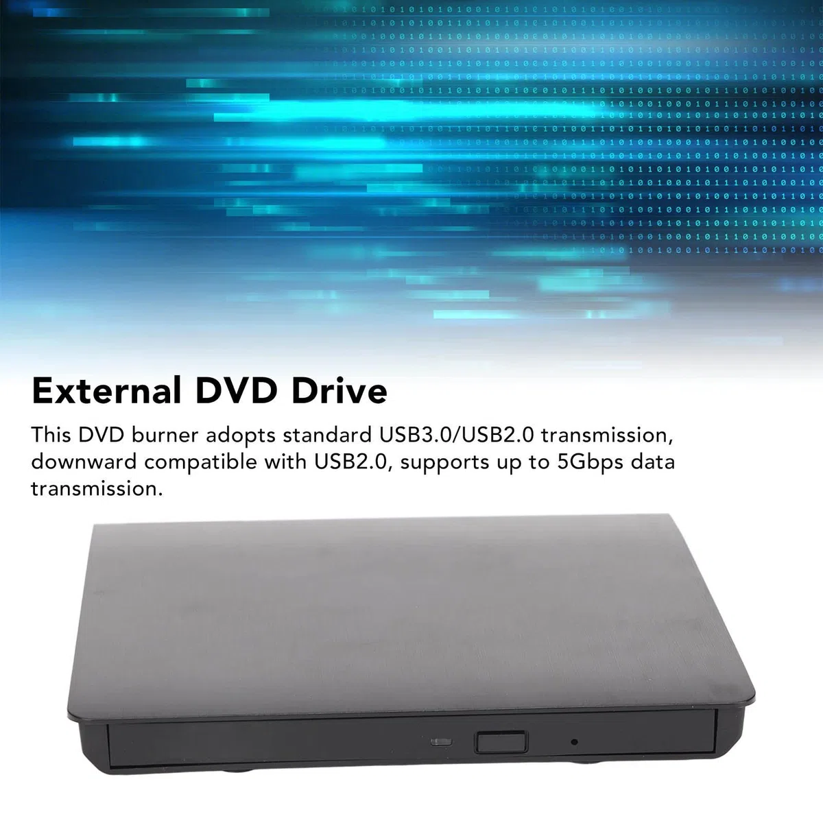 Obudowa Zewnętrznego Napędu DVD, Dwuportowy Zewnętrzny Napęd DVD USB 3.0 Typu C do Komputera Stacjonarnego lub Laptopa z Interfejsem USB 2.0/3.0, do Standardowego Napędu