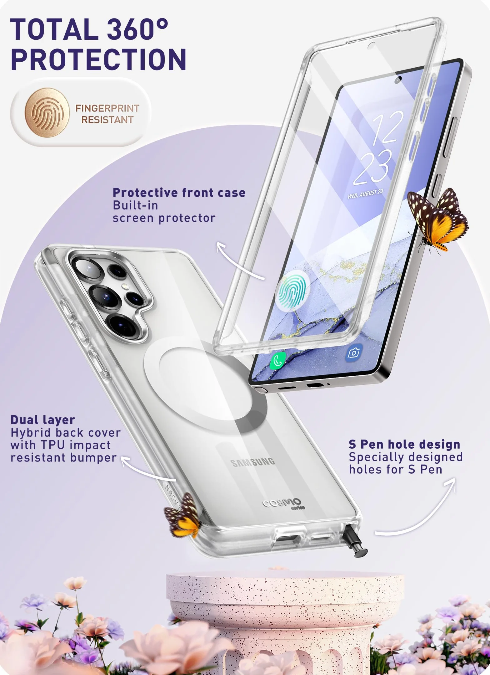 i-Blason Cosmo etui MagSafe Samsung Galaxy S25 Ultra z ochraniaczem ekranu