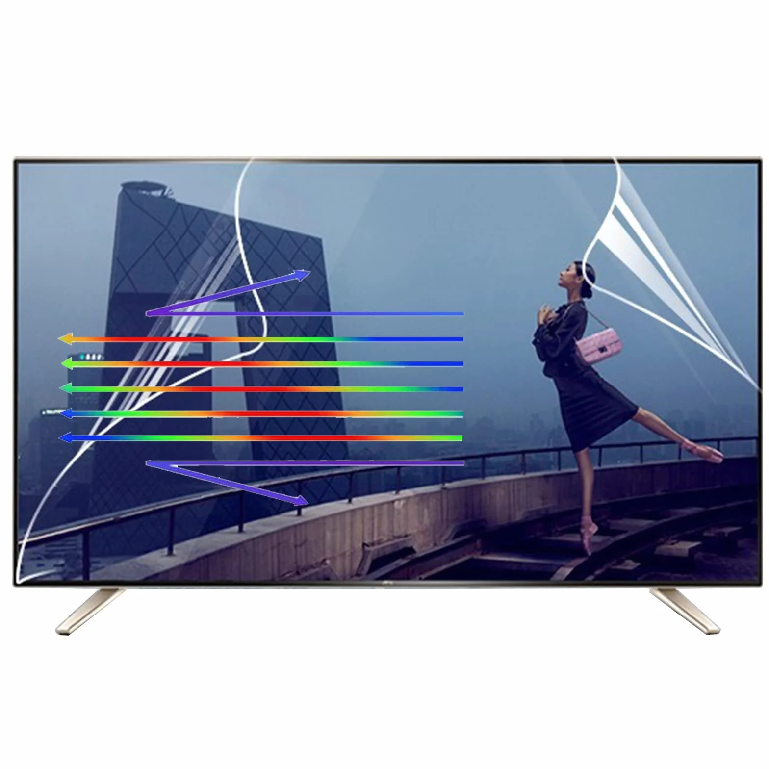 Ochraniacz ekranu telewizora, matowy antyodblaskowy/antyrefleksyjny / przeciwpyłowy filtr sprawia, że światło miękkie łagodzi zmęczenie oczu dla Smart TV 4K LED Samsung, LG, 75" (1645 * 931)