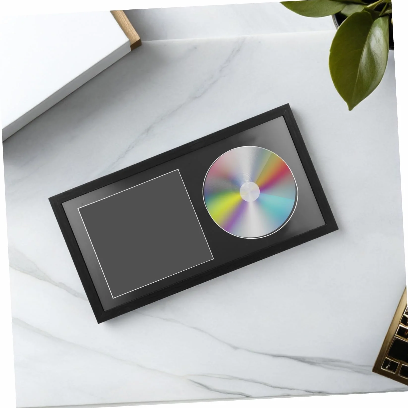 Vinyl Record Display Frame z Solidnego Drewna Stojak i Uchwyt Płyty CD Ramka