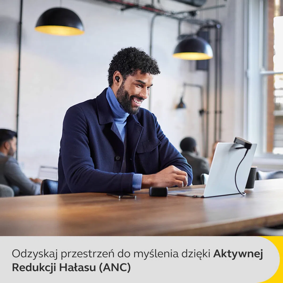 Jabra Evolve2 Buds Prawdziwie bezprzewodowe douszne słuchawki Bluetooth z aktywną redukcją szumów i technologią MultiSensor Voice z 4 mikrofonami - certyfikat Microsoft Teams i inne platformy. Czarne | Bluetooth, z aktywną redukcją szumów, technologią Mul
